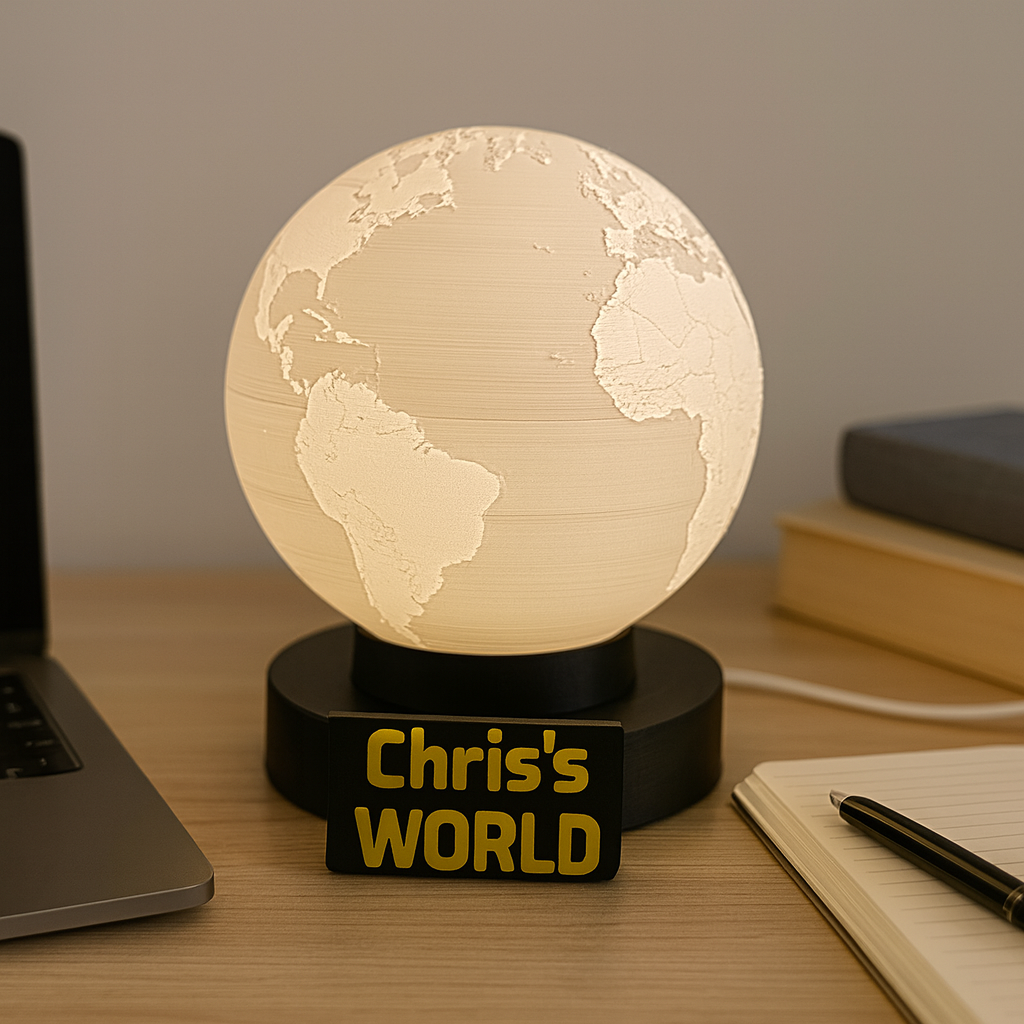 Personalized Globe Night Light – LED World Map Lamp