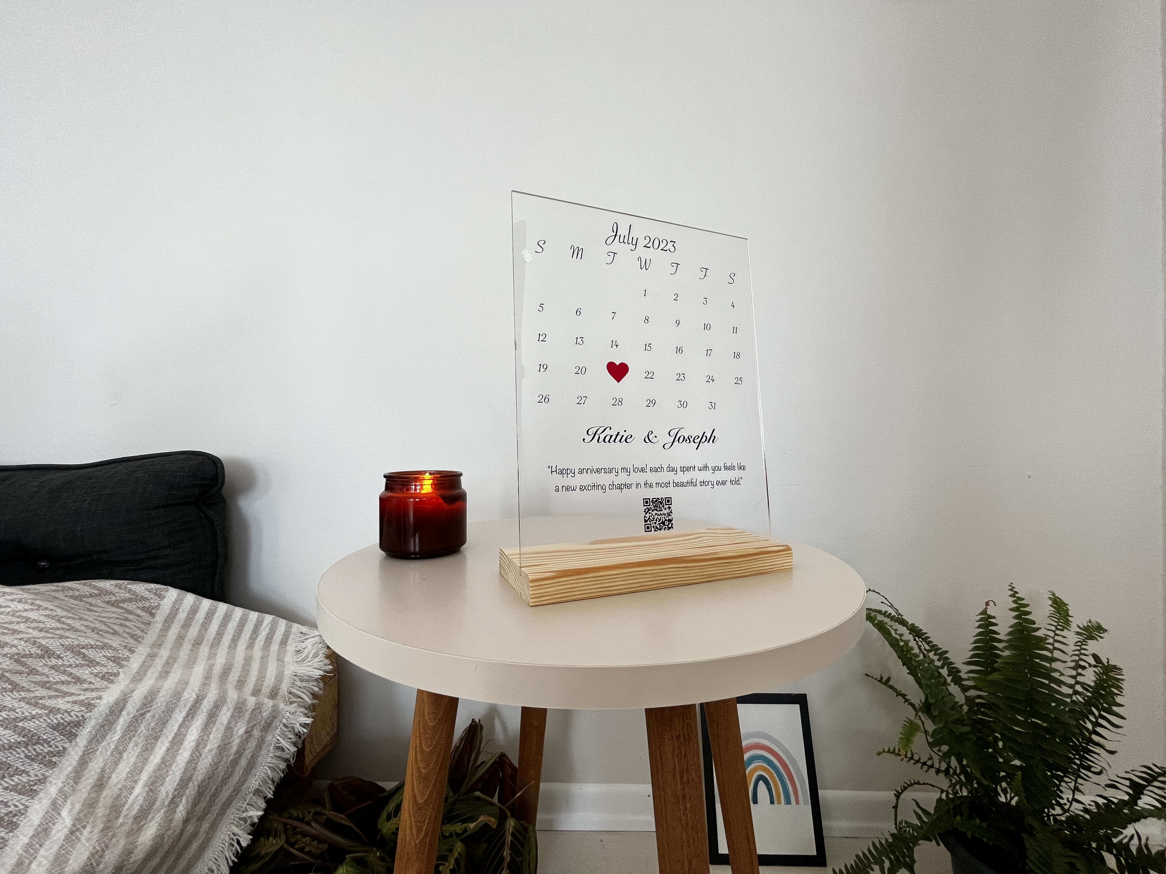 Calendar Anniversary Acrylic Plaque Gift