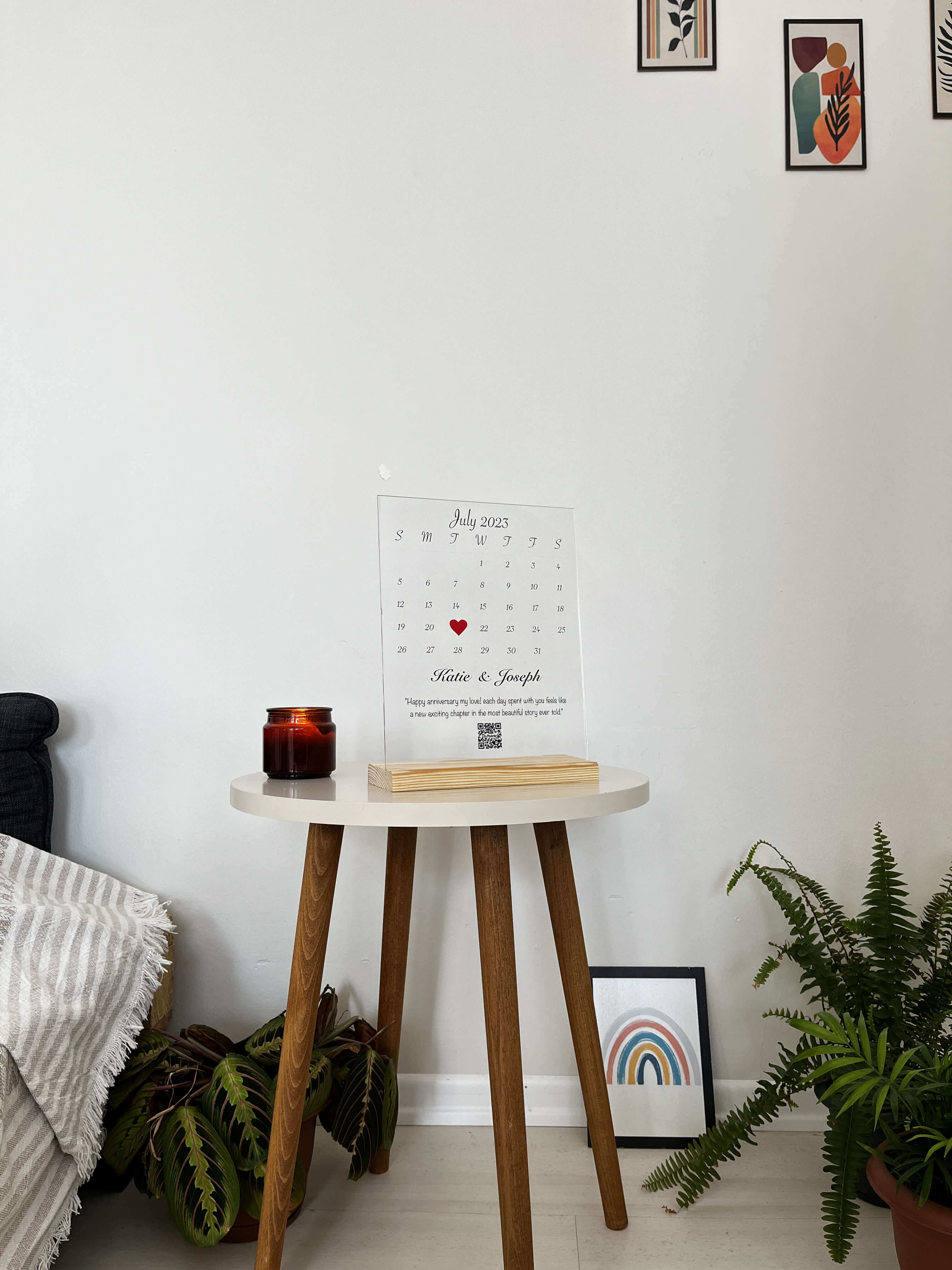 Calendar Anniversary Acrylic Plaque Gift