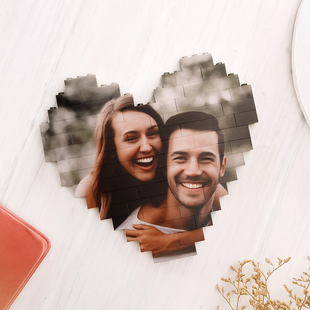 Personalized Heart-Shaped Photo Puzzle – Anniversary Gift