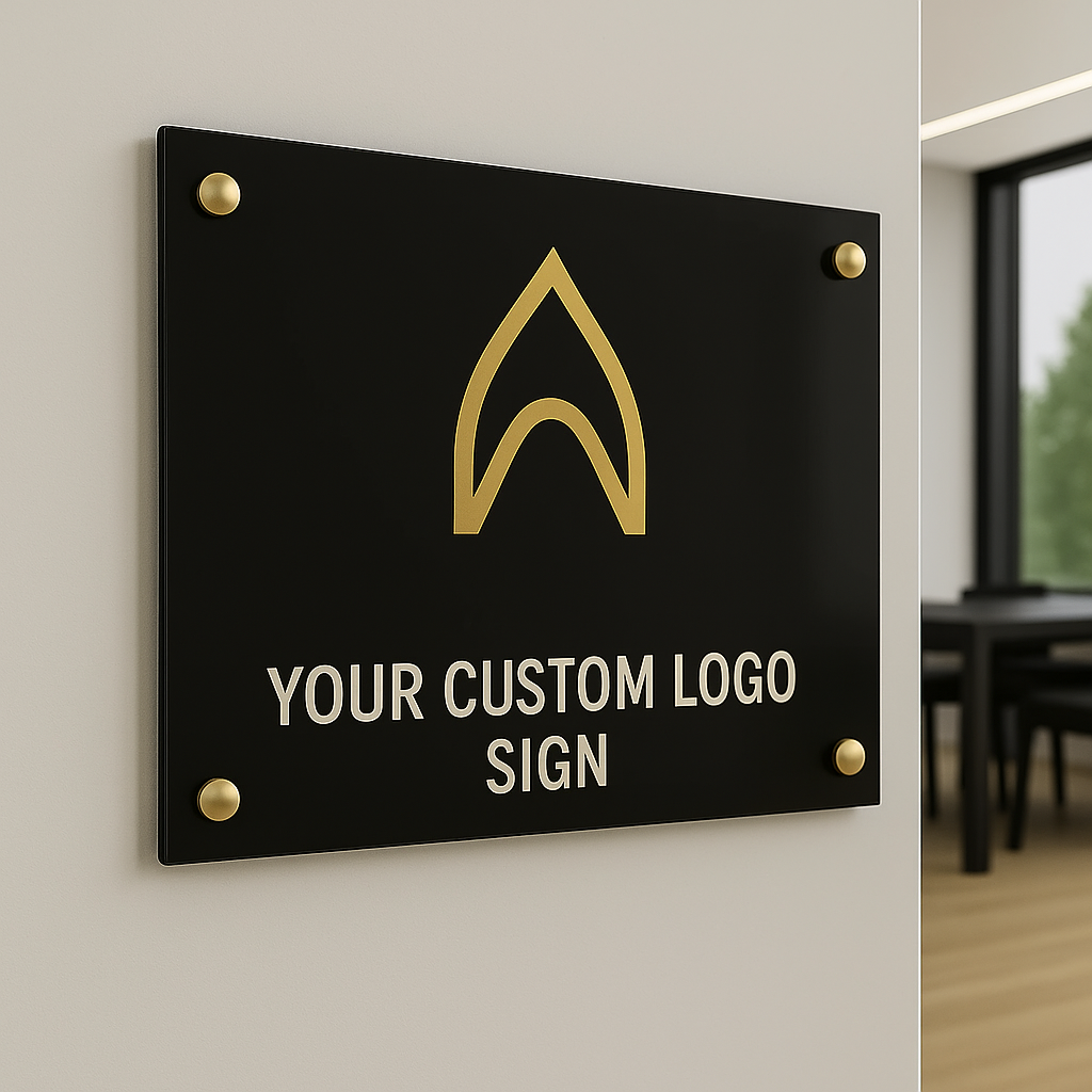 Custom Acrylic Office Sign – Business Logo Wall Plaque