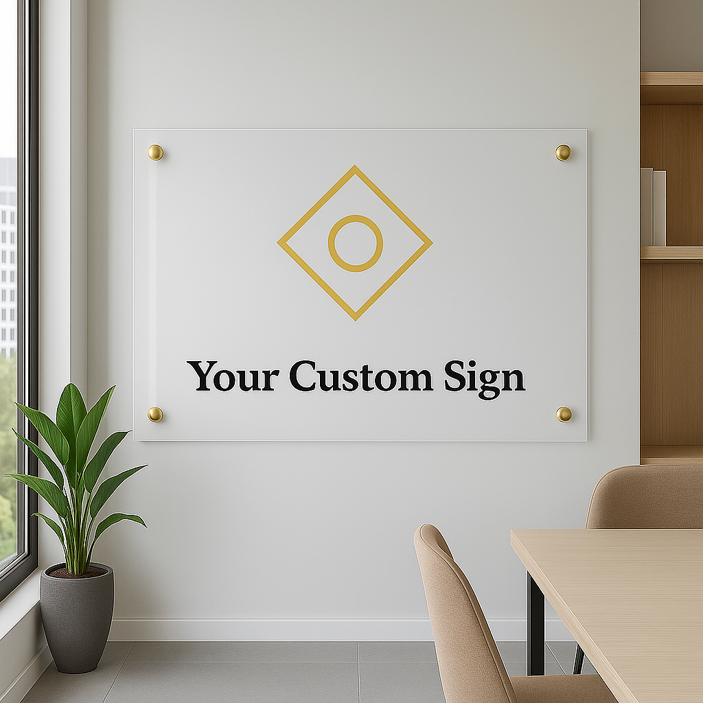 Custom Acrylic Office Sign – Business Logo Wall Plaque