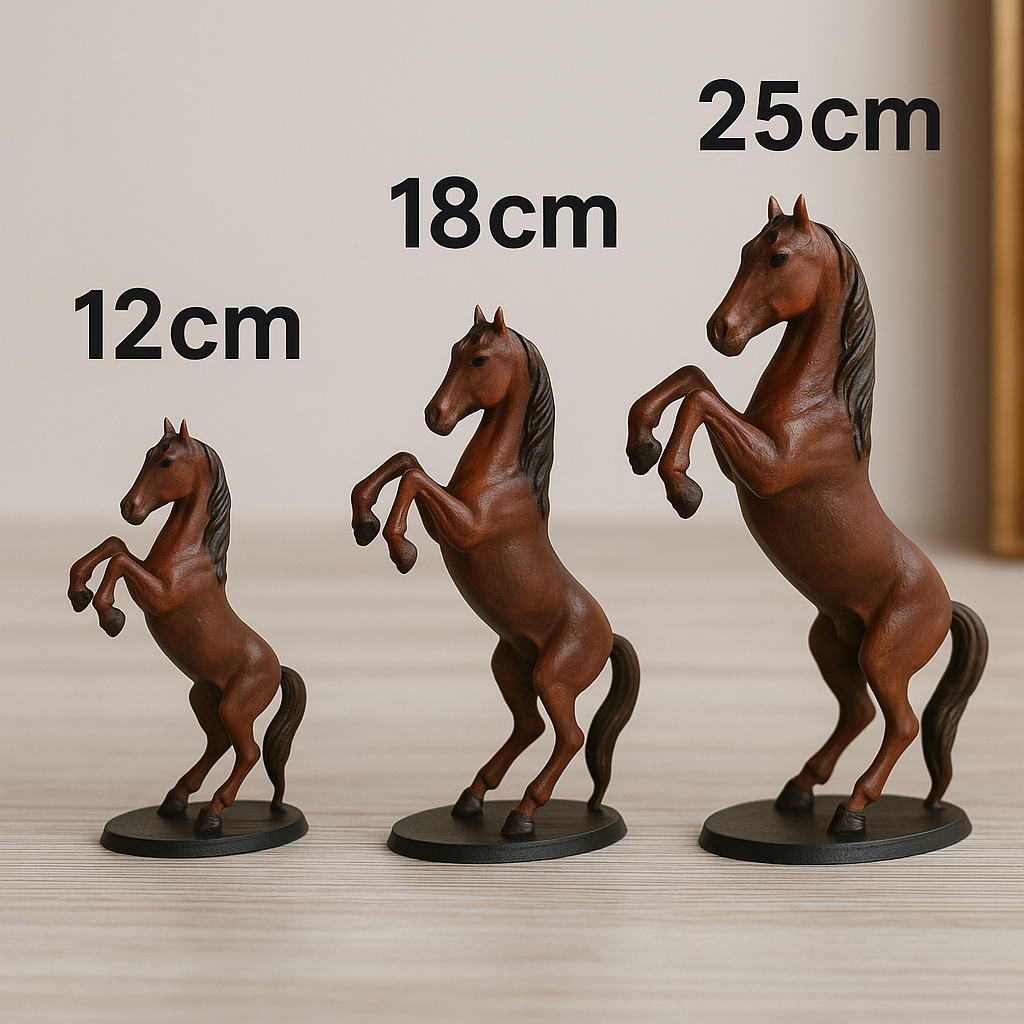 Rearing Stallion Figurine: Custom 3D Printed Horse Desk Ornament