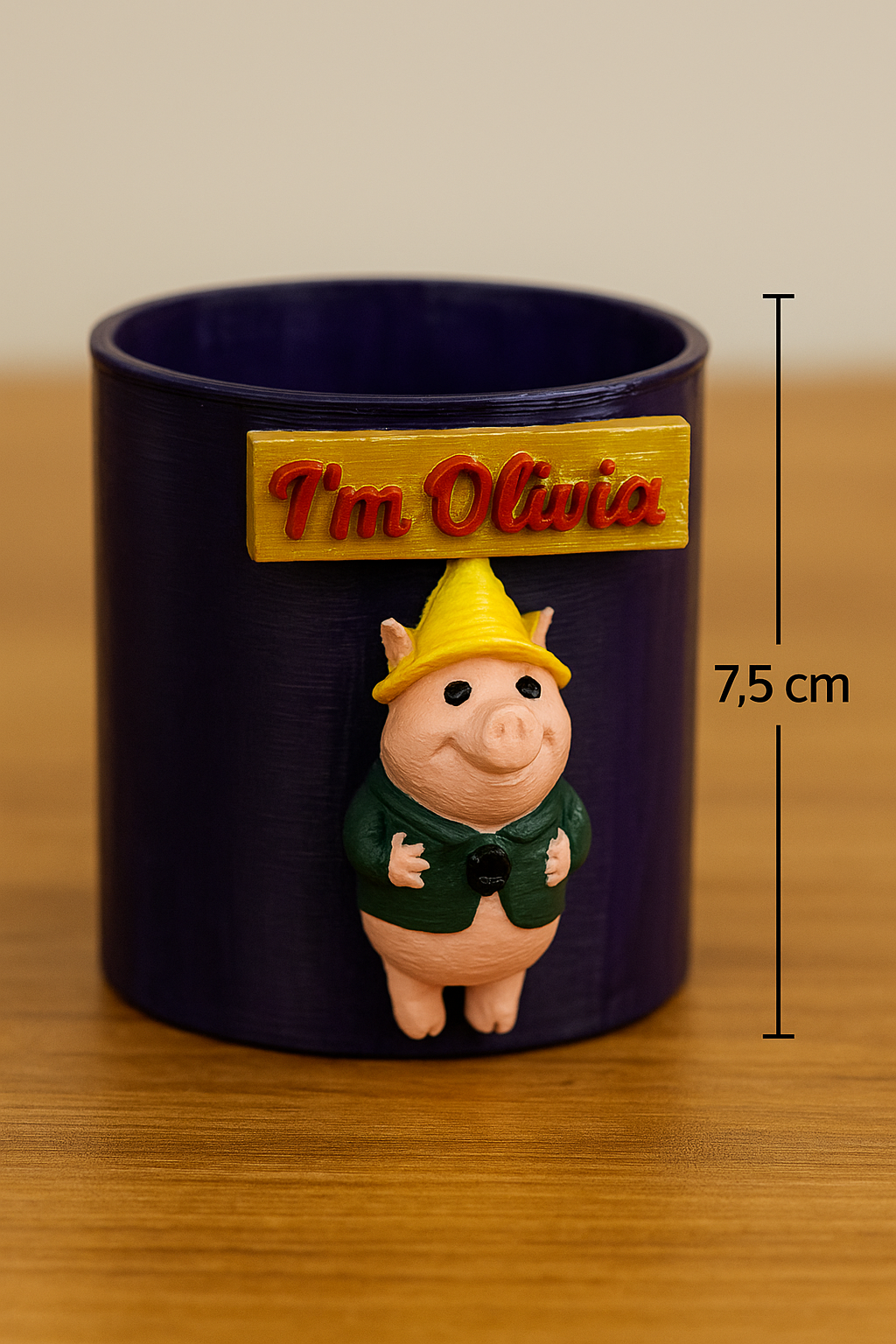 Personalized Name Pen Holder: 3D Printed Animal Desk Organizer