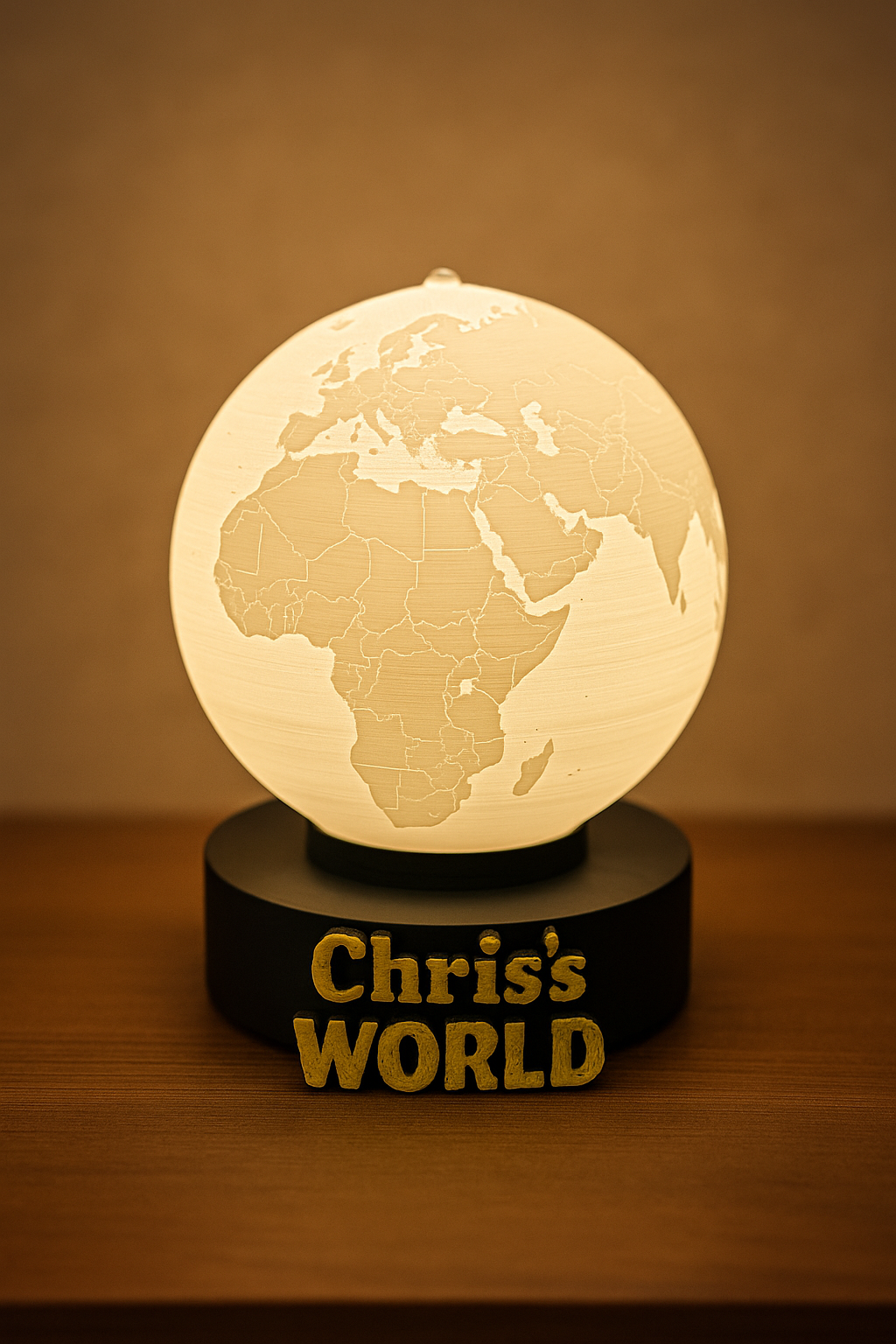 Personalized Globe Night Light – LED World Map Lamp
