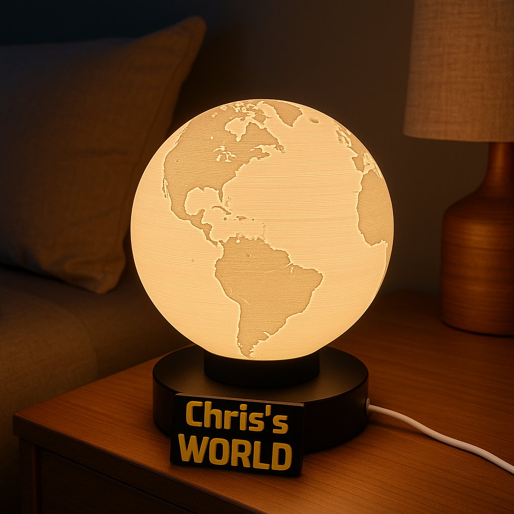 Personalized Globe Night Light – LED World Map Lamp