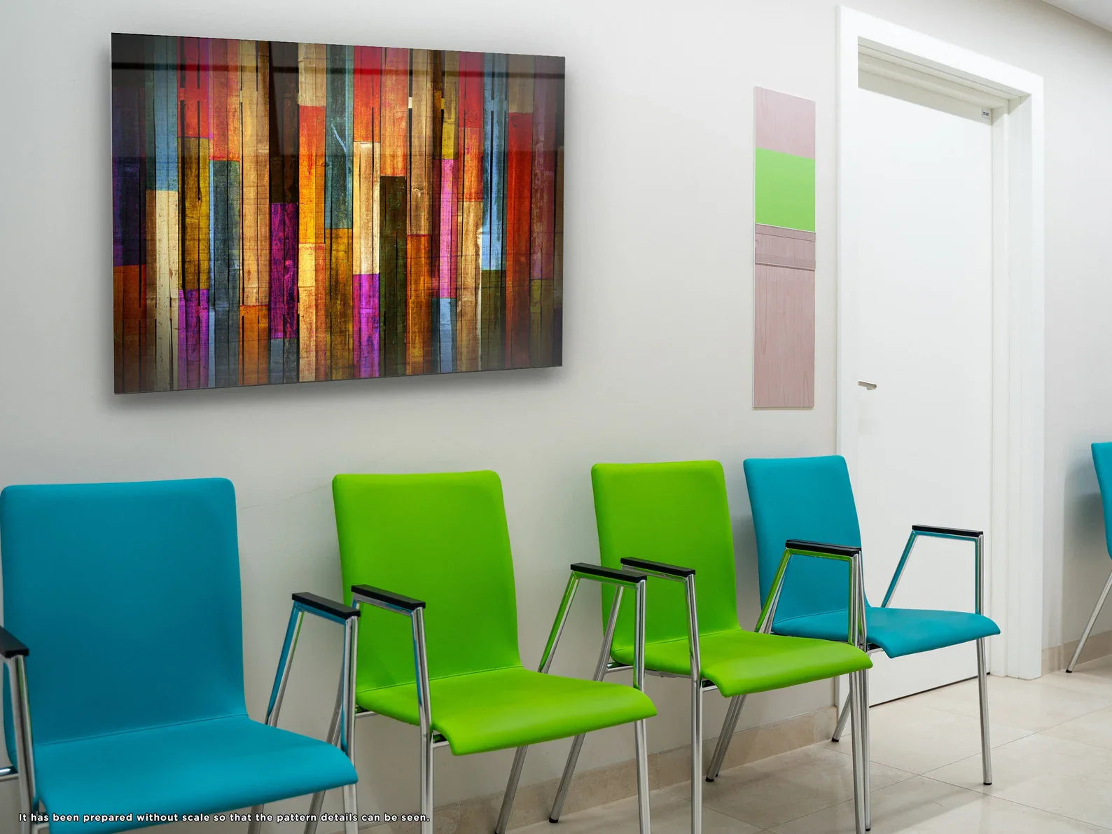 Colorful Wooden Glass Wall Art Durable Printing Hangings Modern Large