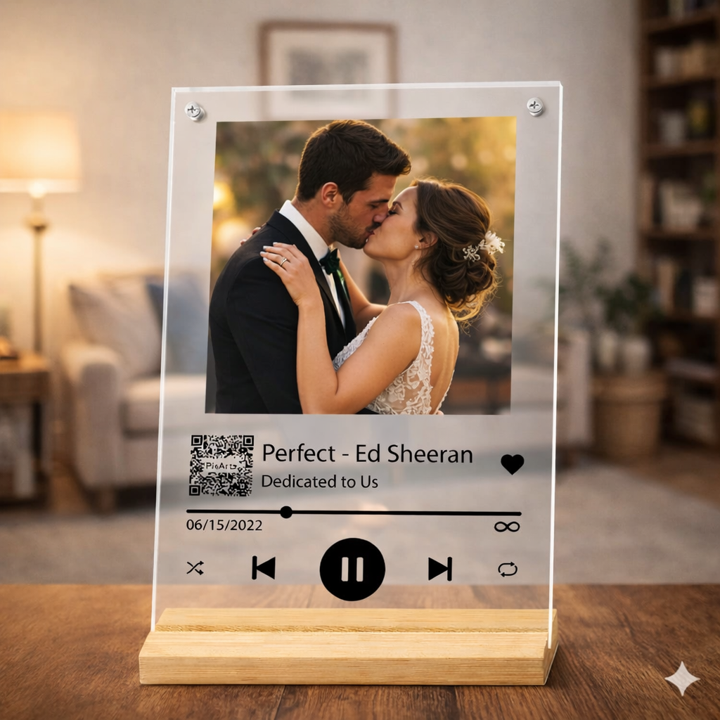 Personalized album cover plaque product view