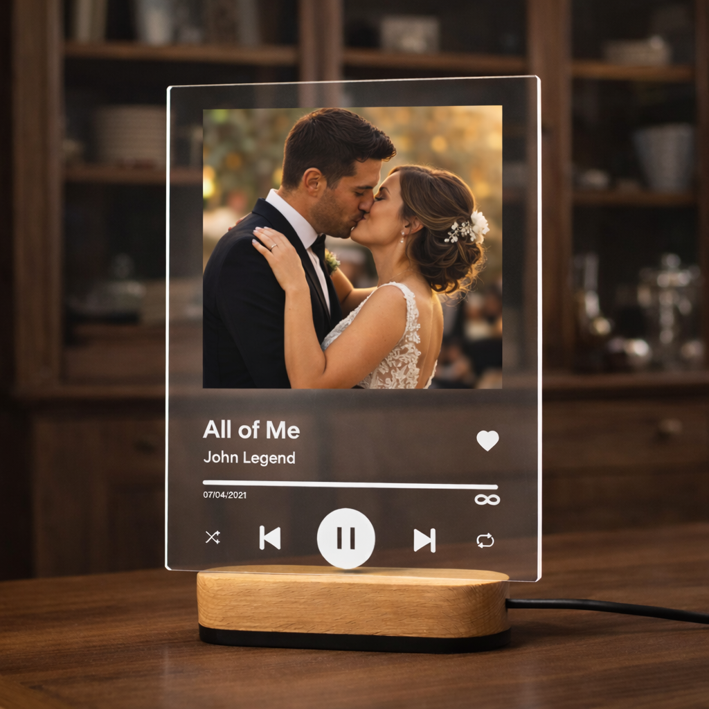 Personalized wedding song plaque example