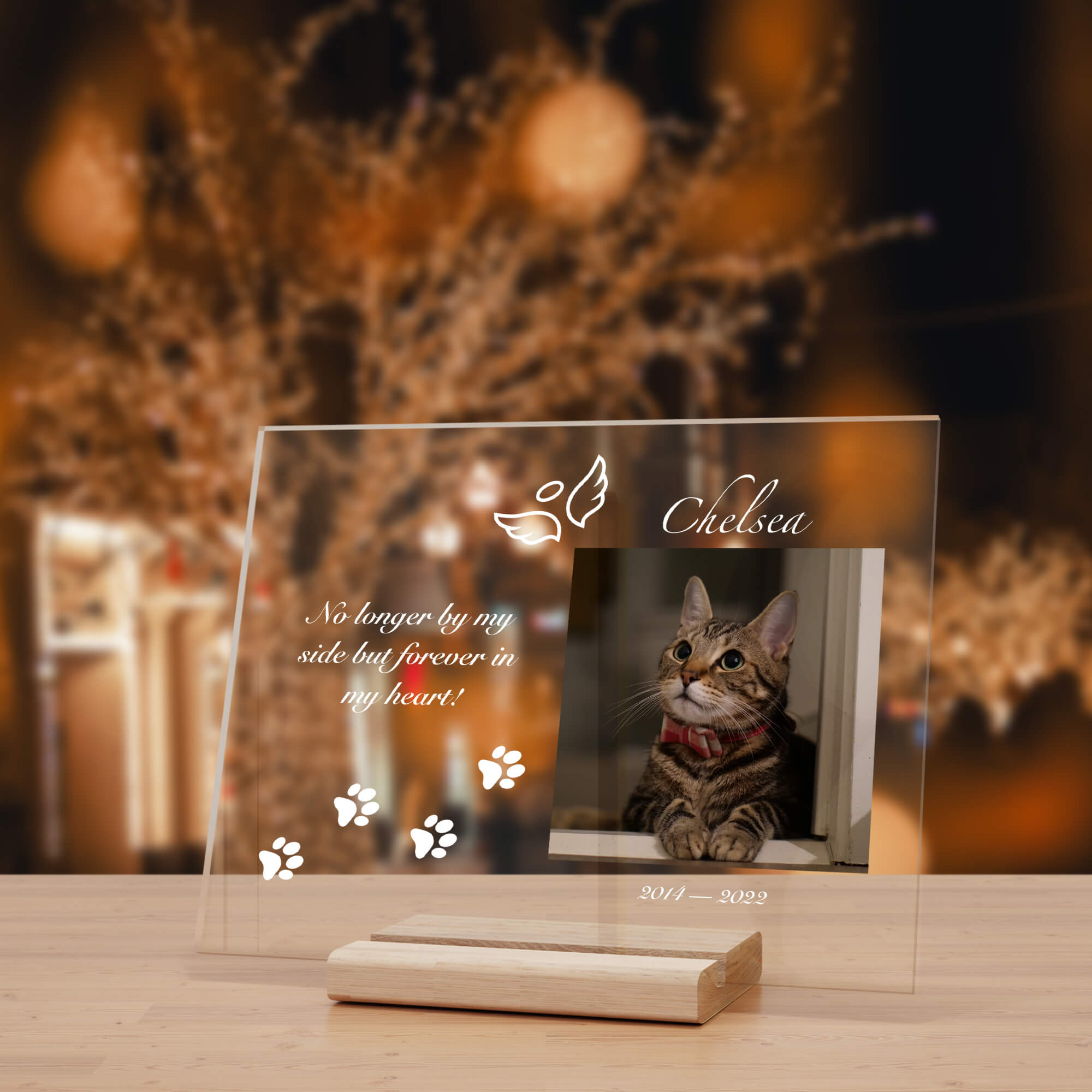 Pet Memorial Custom Portrait Acrylic Plaque Gift