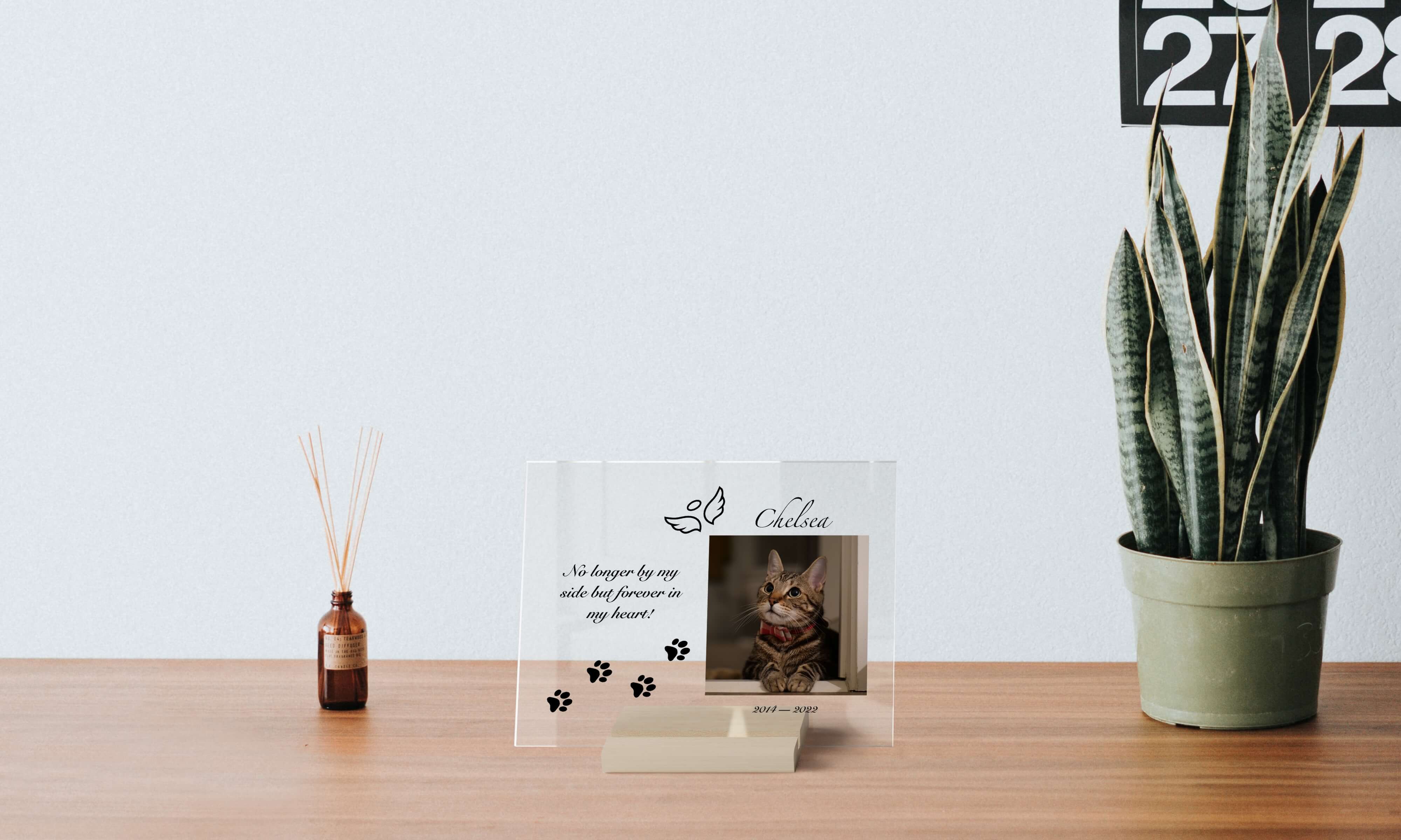 Pet Memorial Custom Portrait Acrylic Plaque Gift