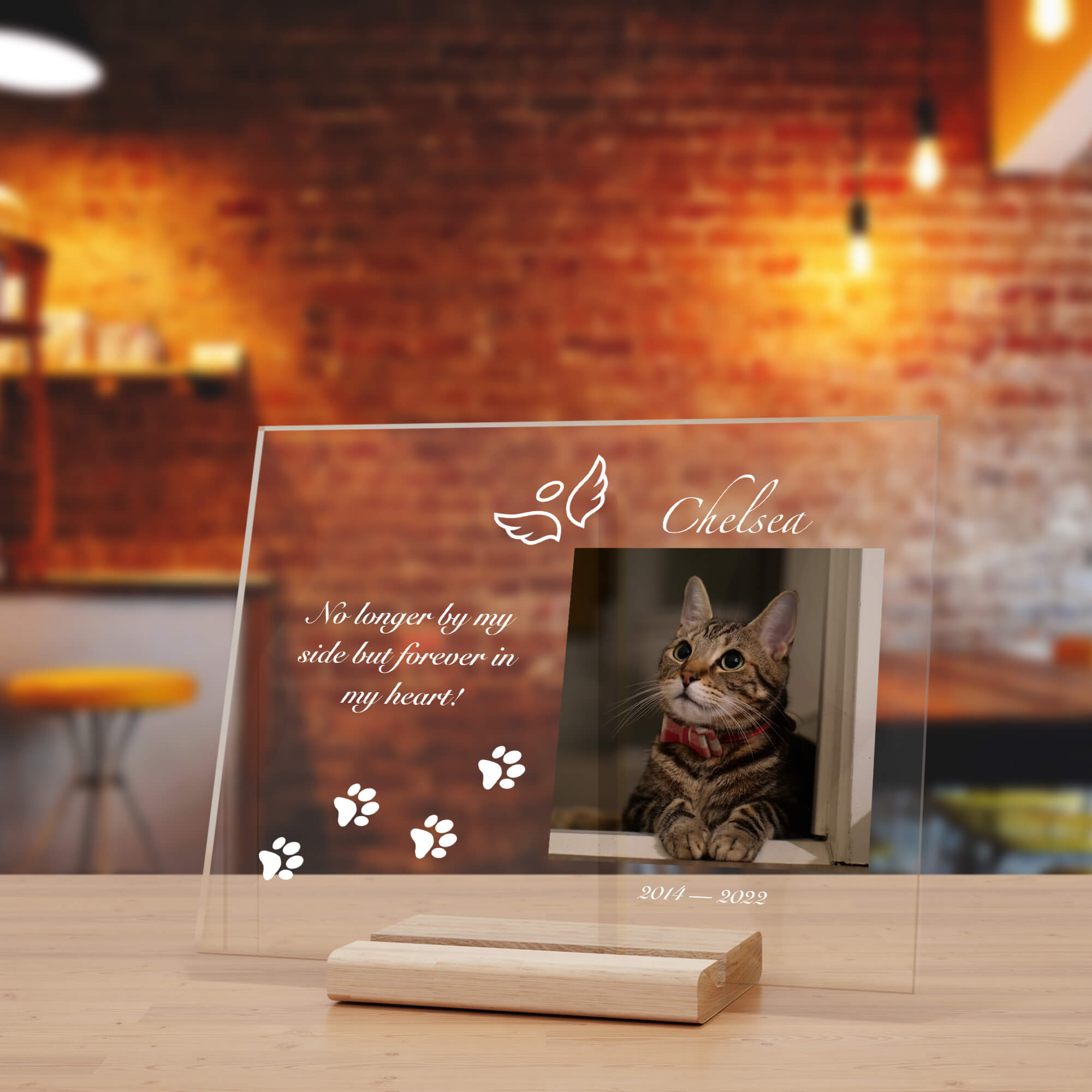 Pet Memorial Custom Portrait Acrylic Plaque Gift