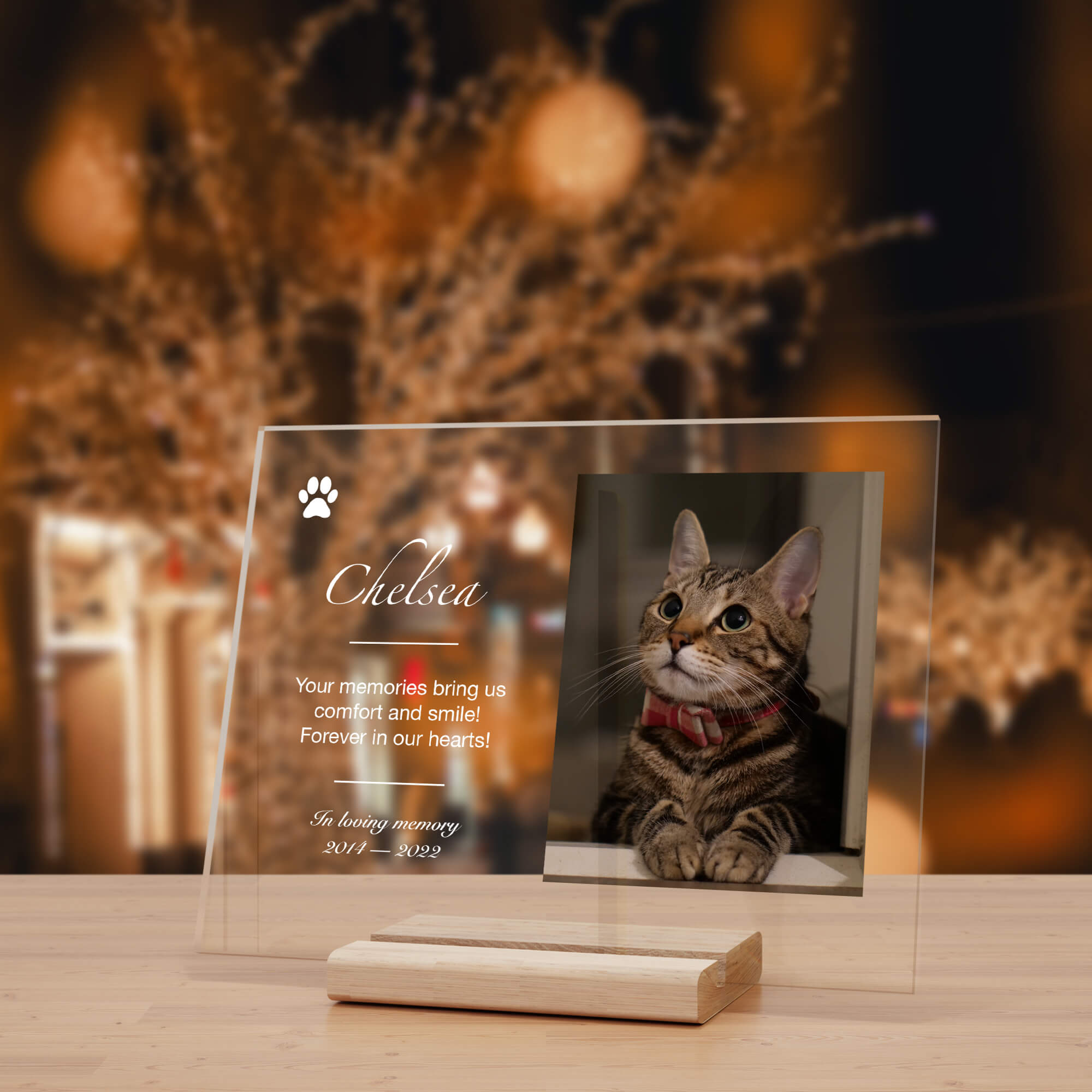 Pet Memorial Custom Portrait Acrylic Plaque Gift
