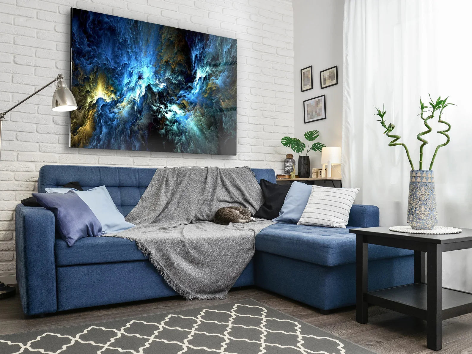 Mystic Sky Glass Wall Art Decor Large Printing Abstract