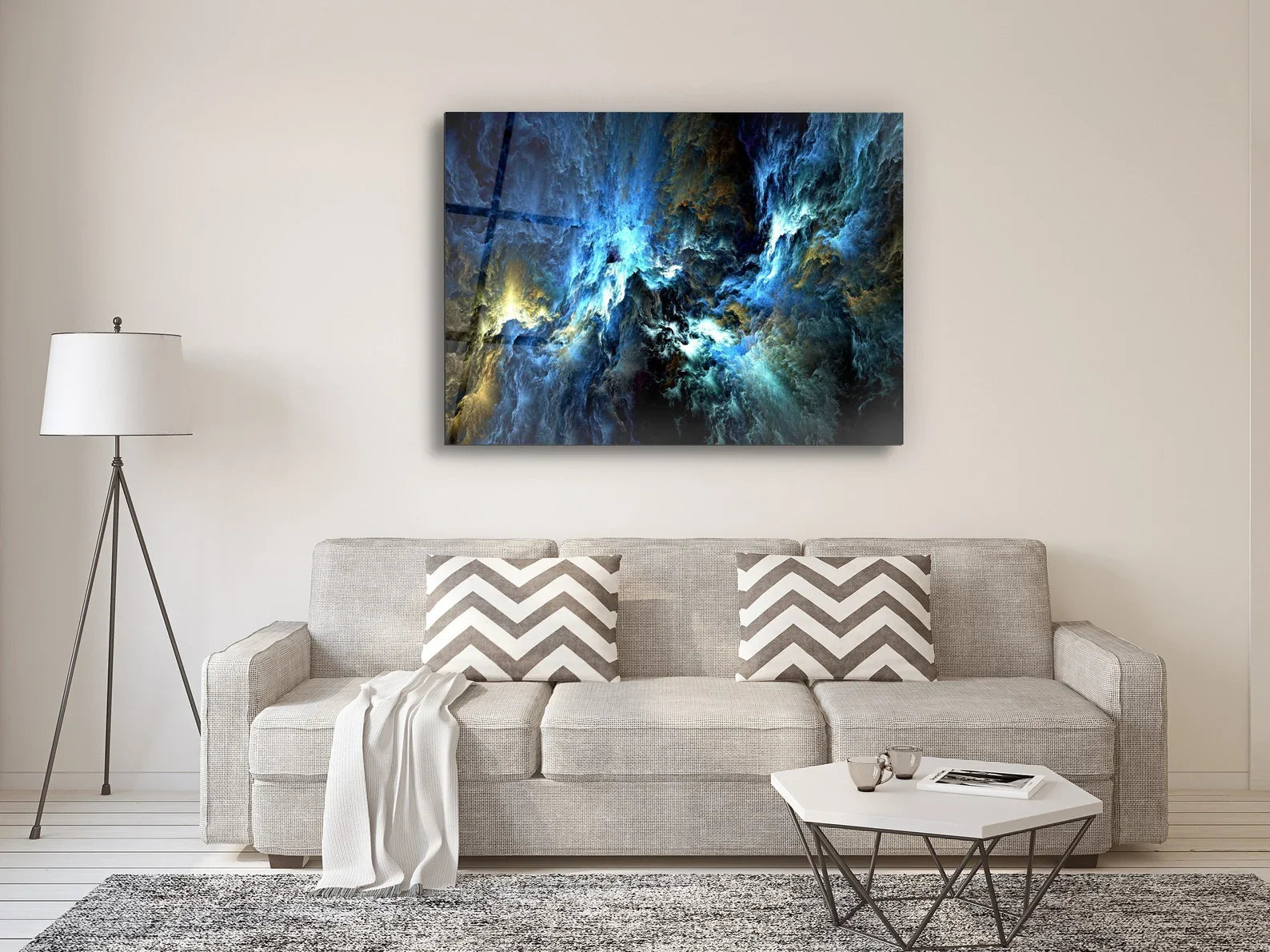 Mystic Sky Glass Wall Art Decor Large Printing Abstract