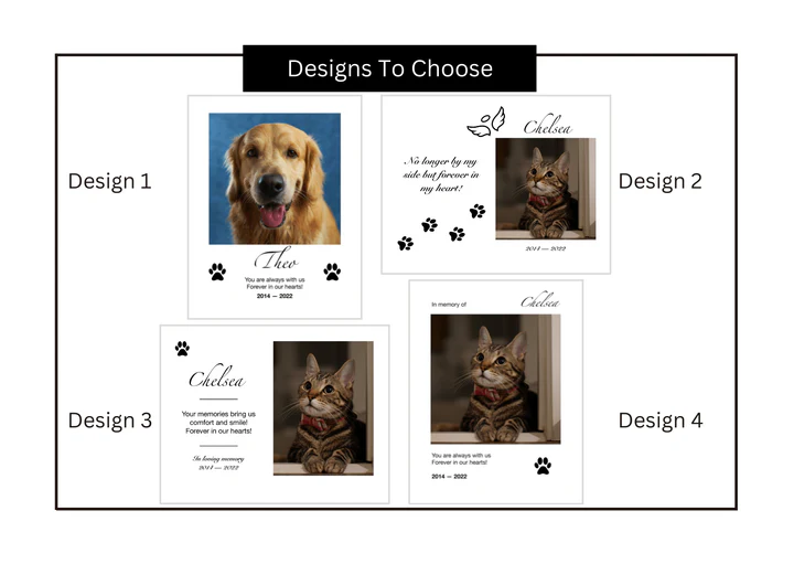 Pet Memorial Custom Portrait Acrylic Plaque Gift