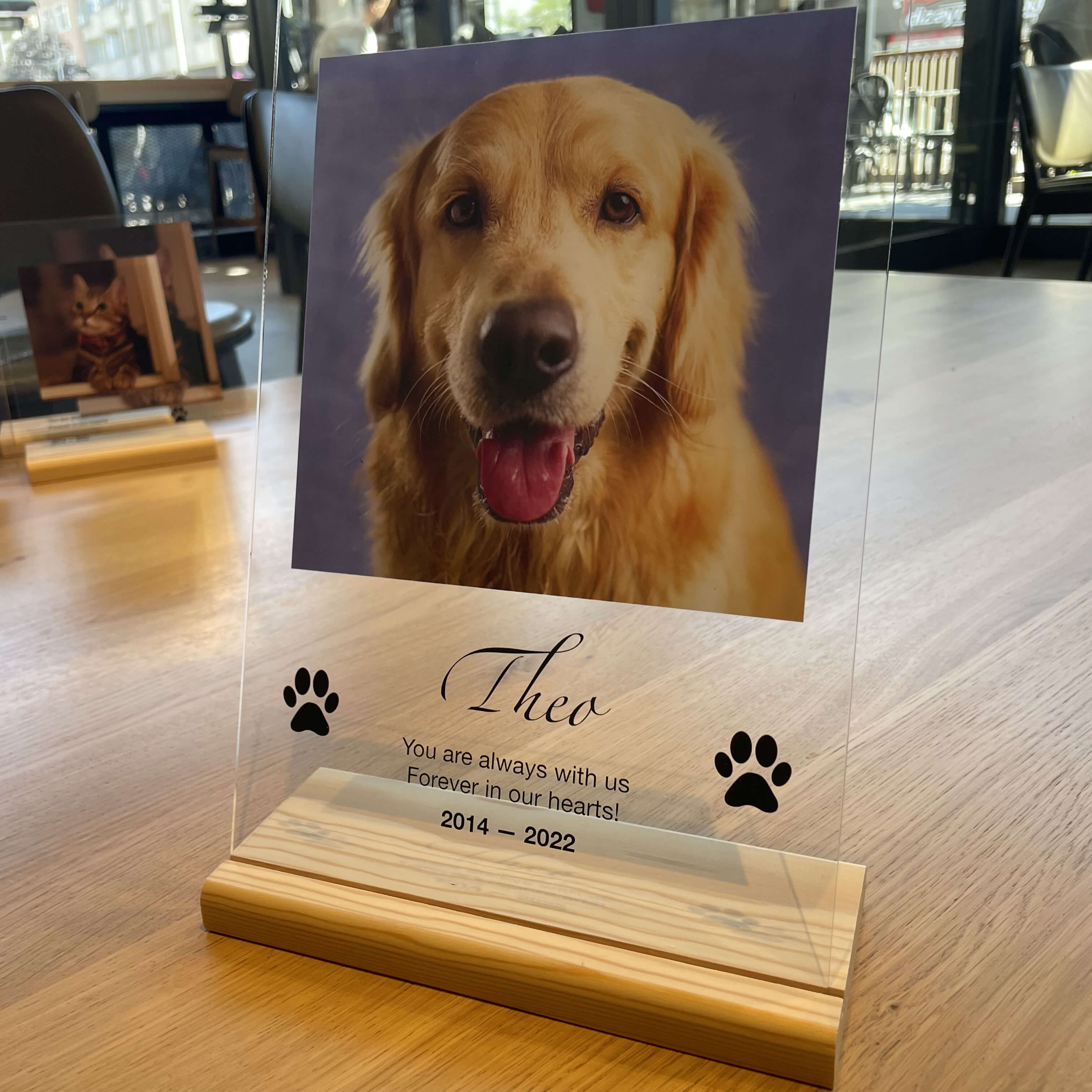 Pet Memorial Custom Portrait Acrylic Plaque Gift