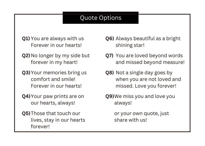 Pet Memorial Custom Portrait Acrylic Plaque Gift
