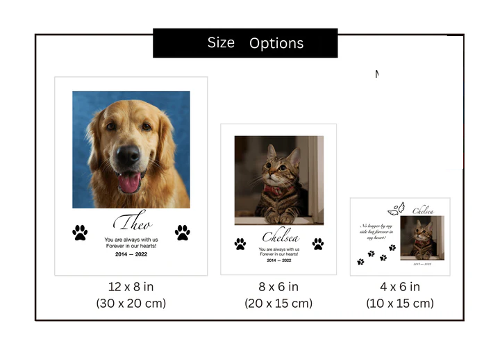Pet Memorial Custom Portrait Acrylic Plaque Gift