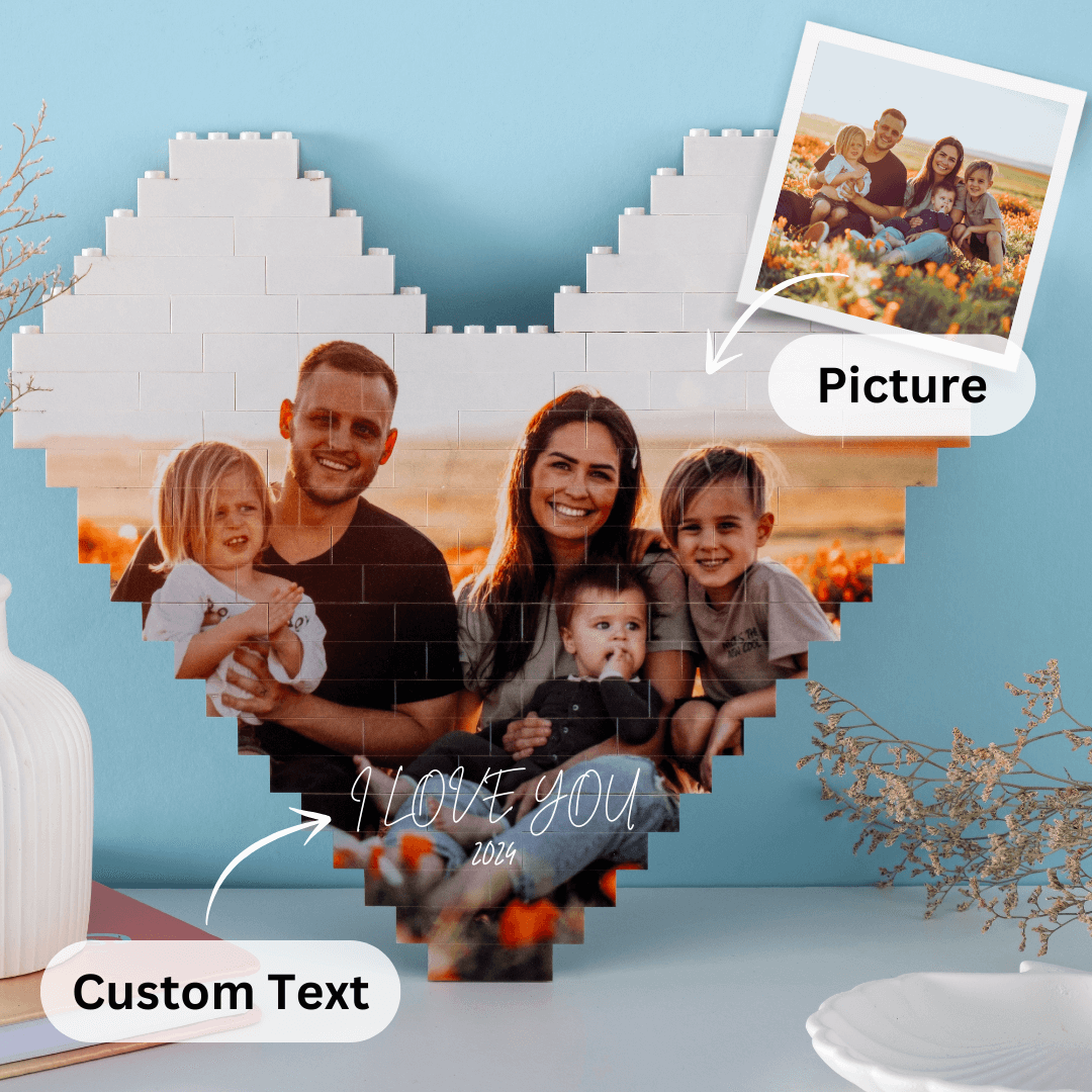Custom Building Brick Personalized Photo Block Puzzle Gift Decorative