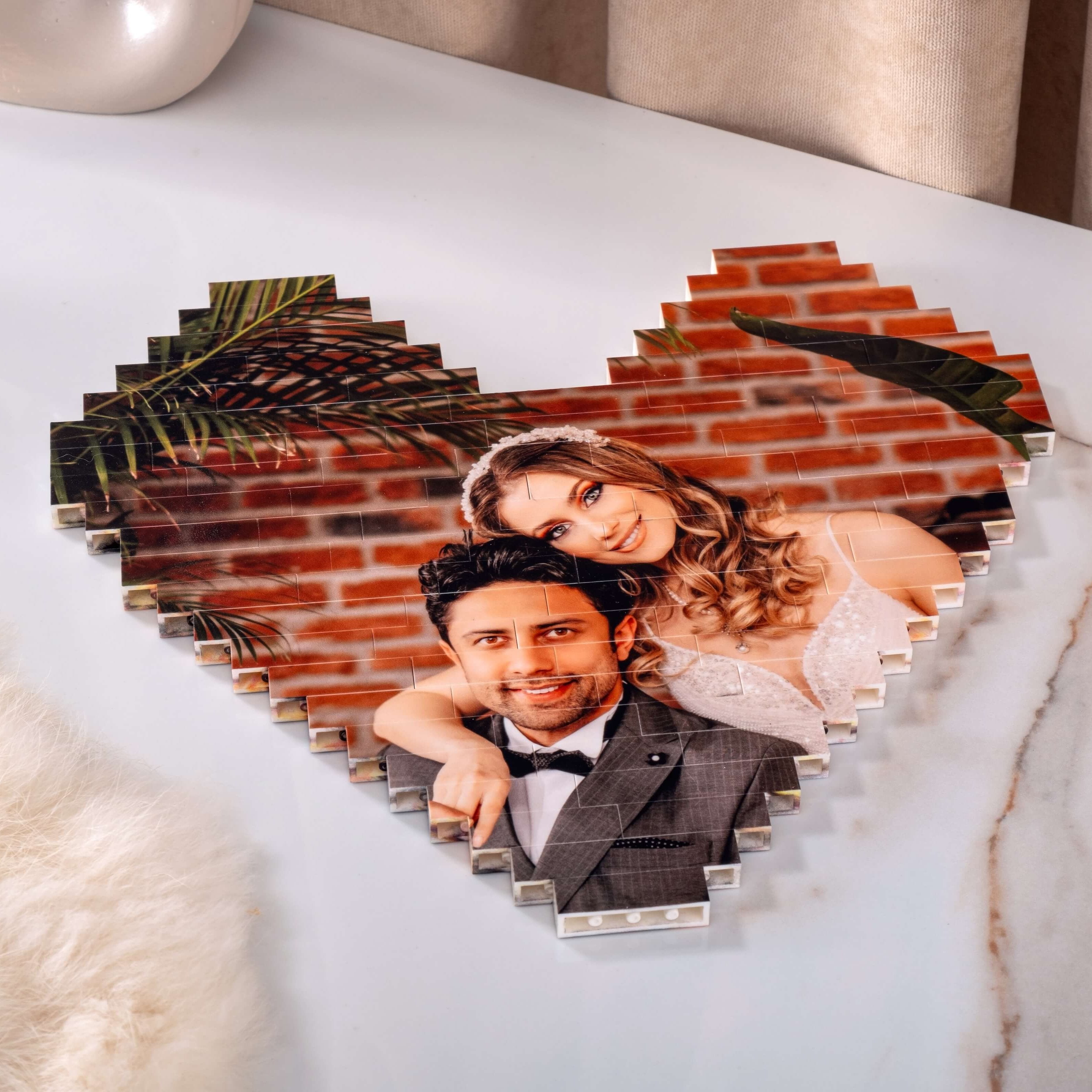 Custom Building Brick Personalized Photo Block Puzzle Gift Decorative