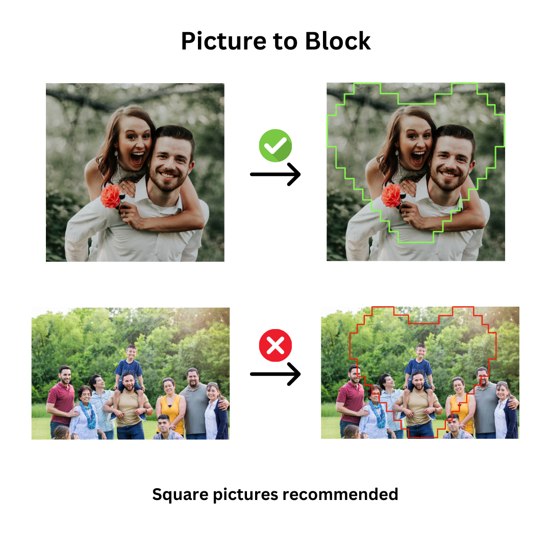 Custom Building Brick Personalized Photo Block Puzzle Gift Decorative