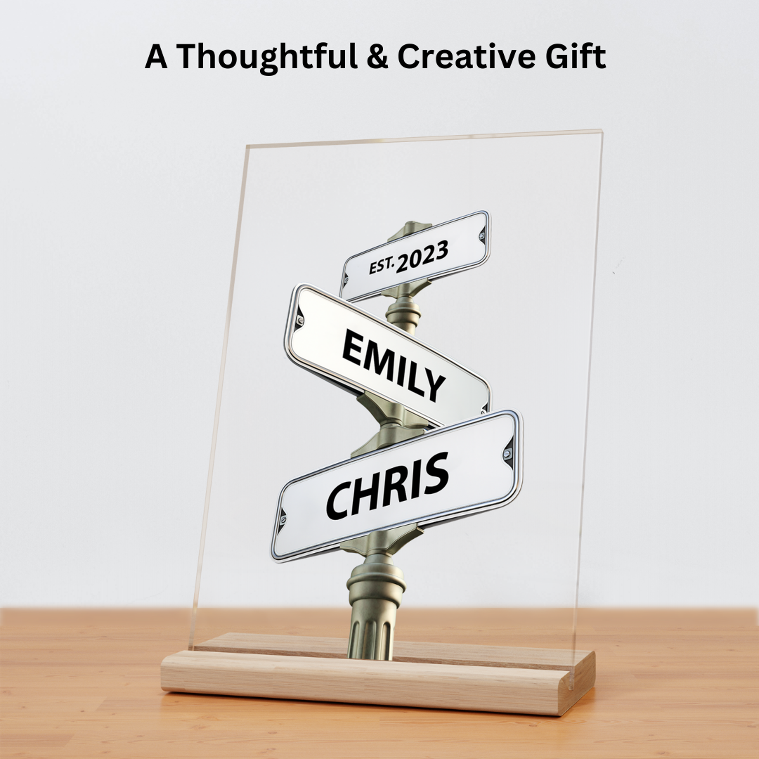 Street Sign Acrylic Plaque Gift