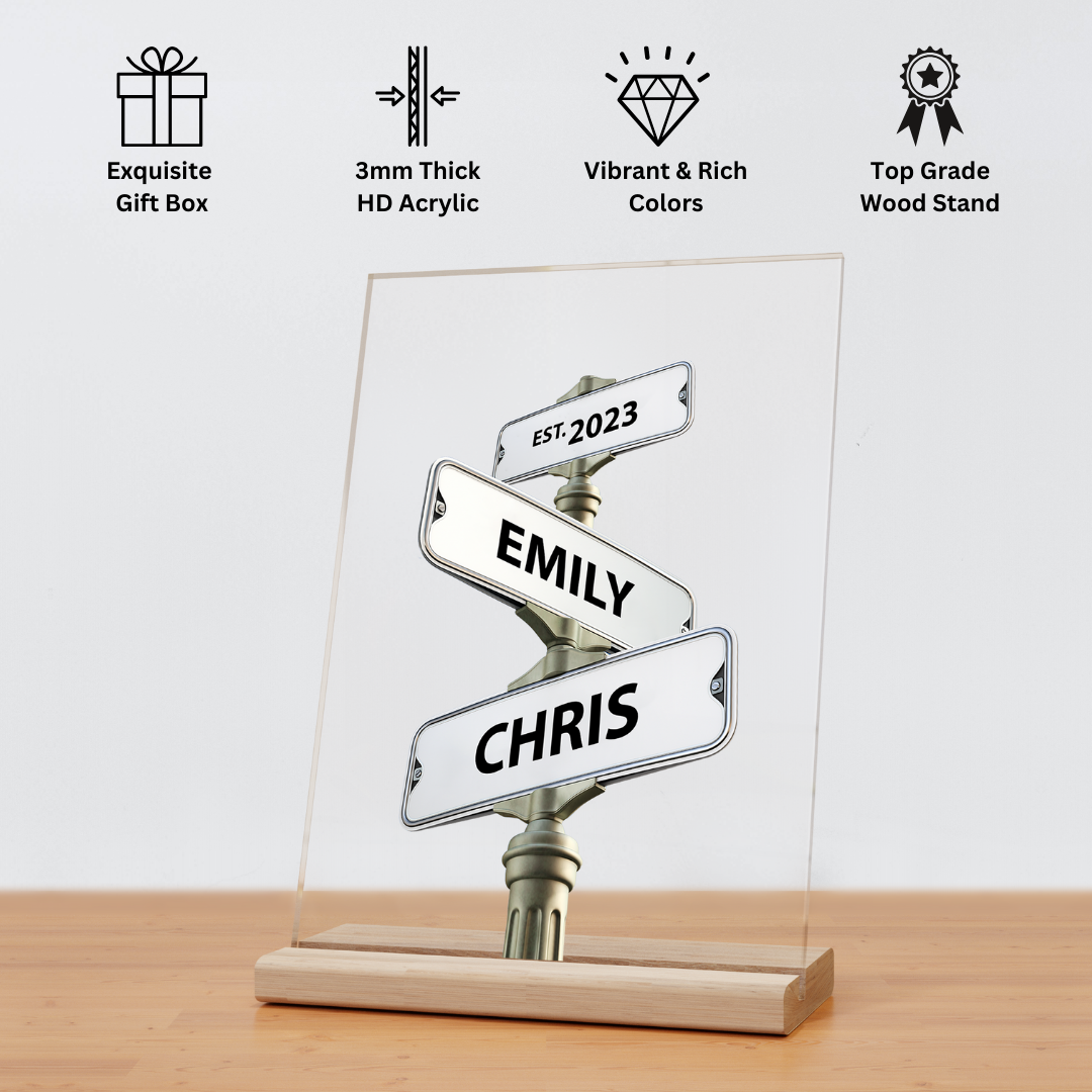 Street Sign Acrylic Plaque Gift