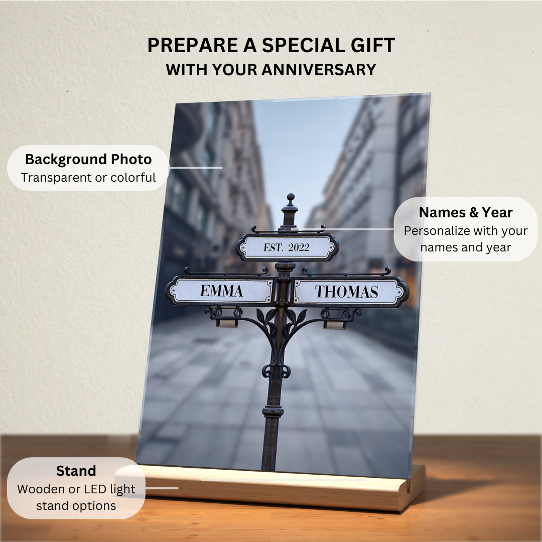 Street Sign Acrylic Plaque Gift
