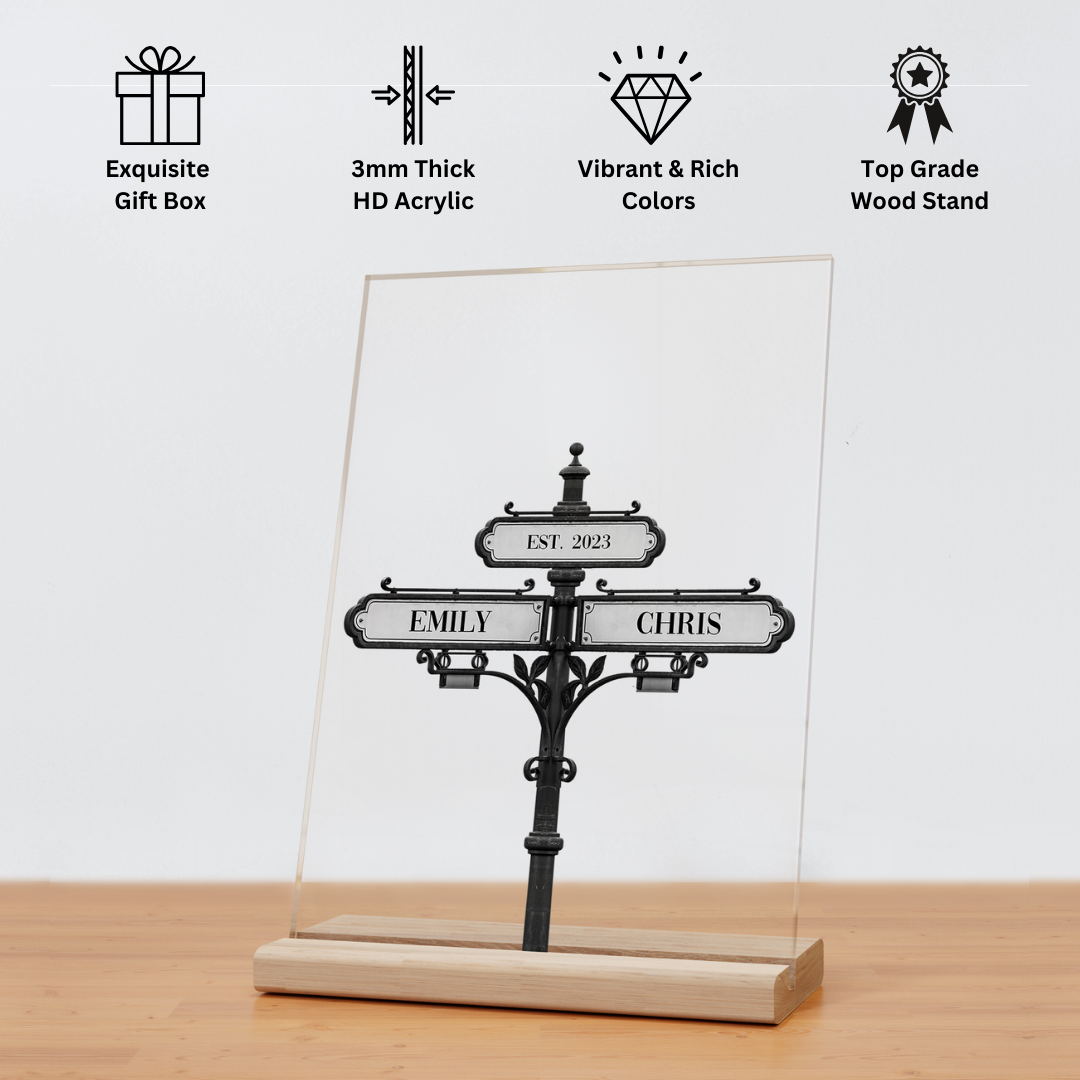 Street Sign Acrylic Plaque Gift