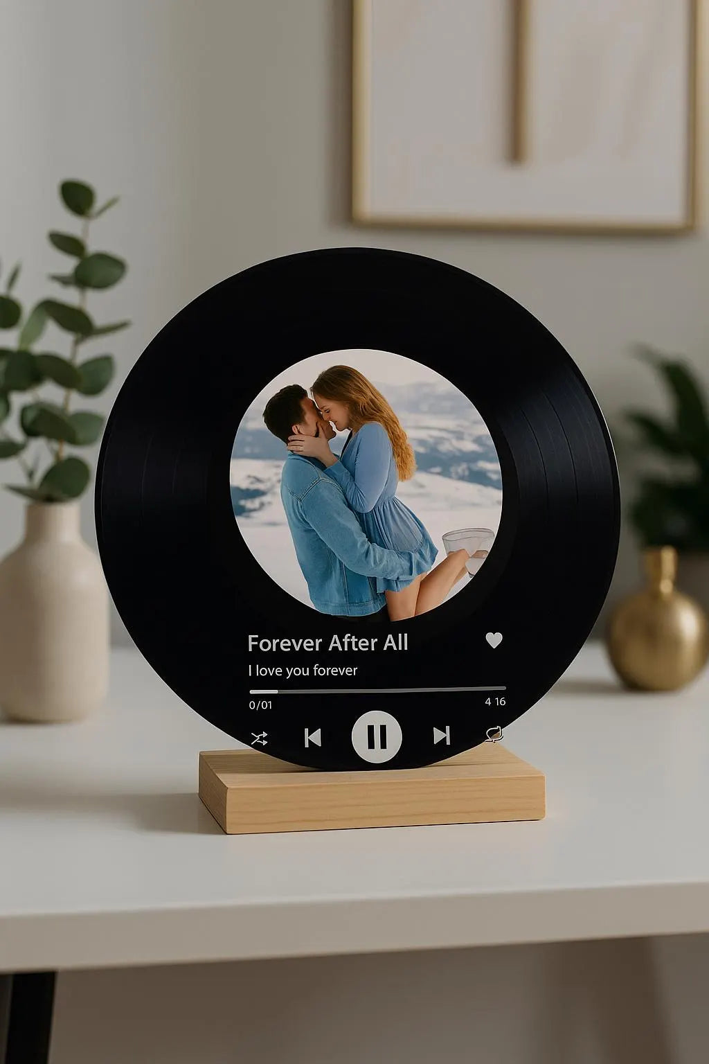 Personalized vinyl record acrylic gift