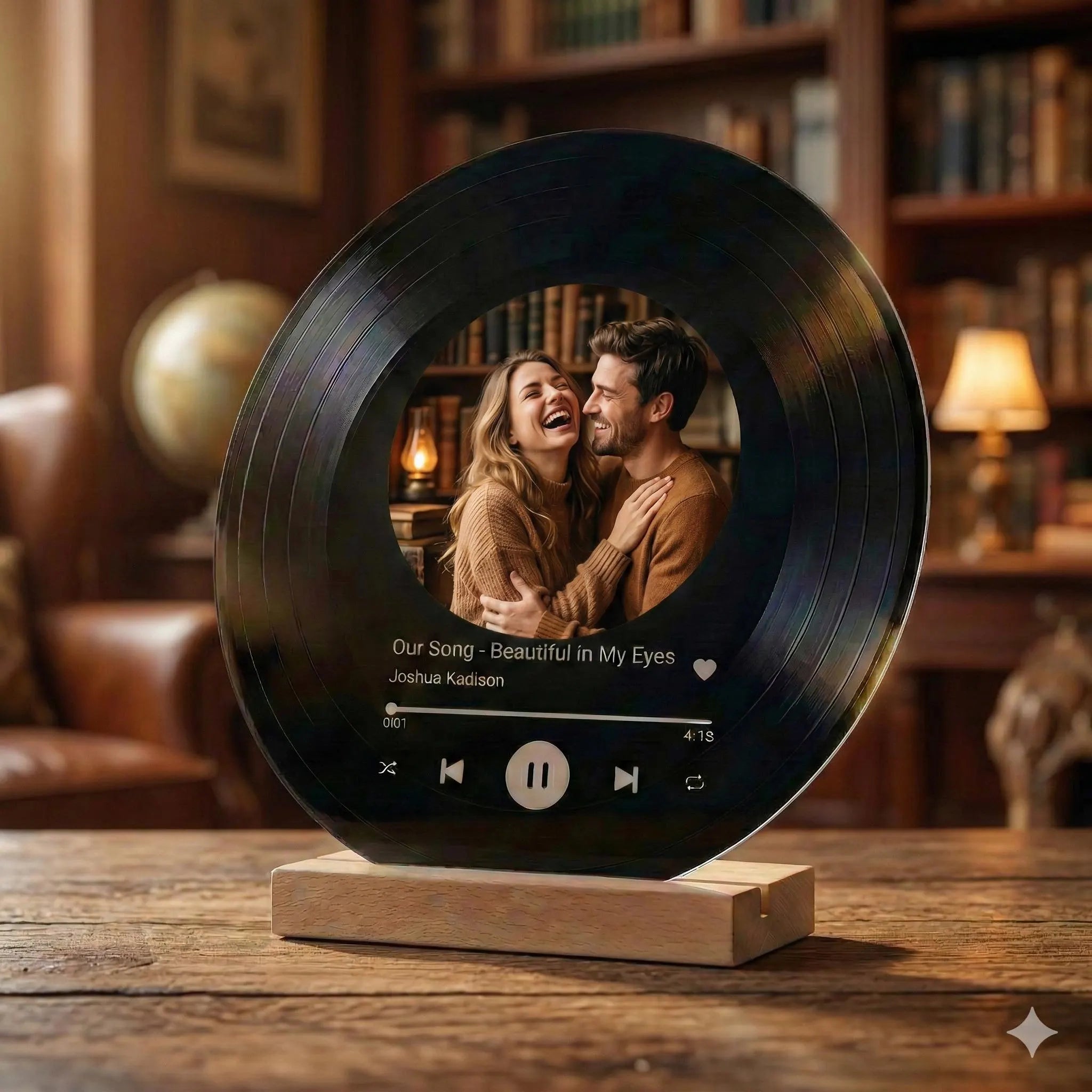 Custom vinyl music gift close-up