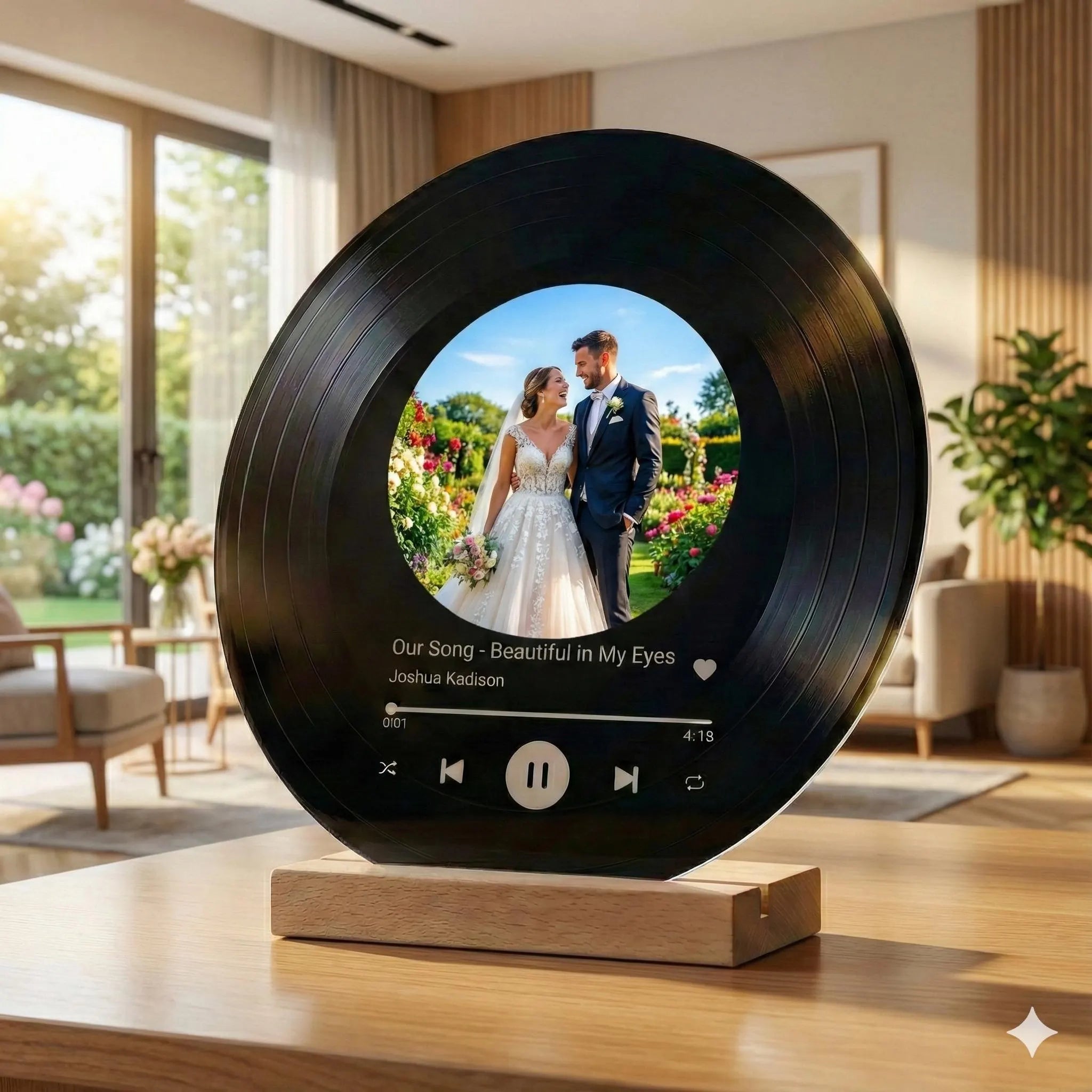 Personalized song record plaque product detail