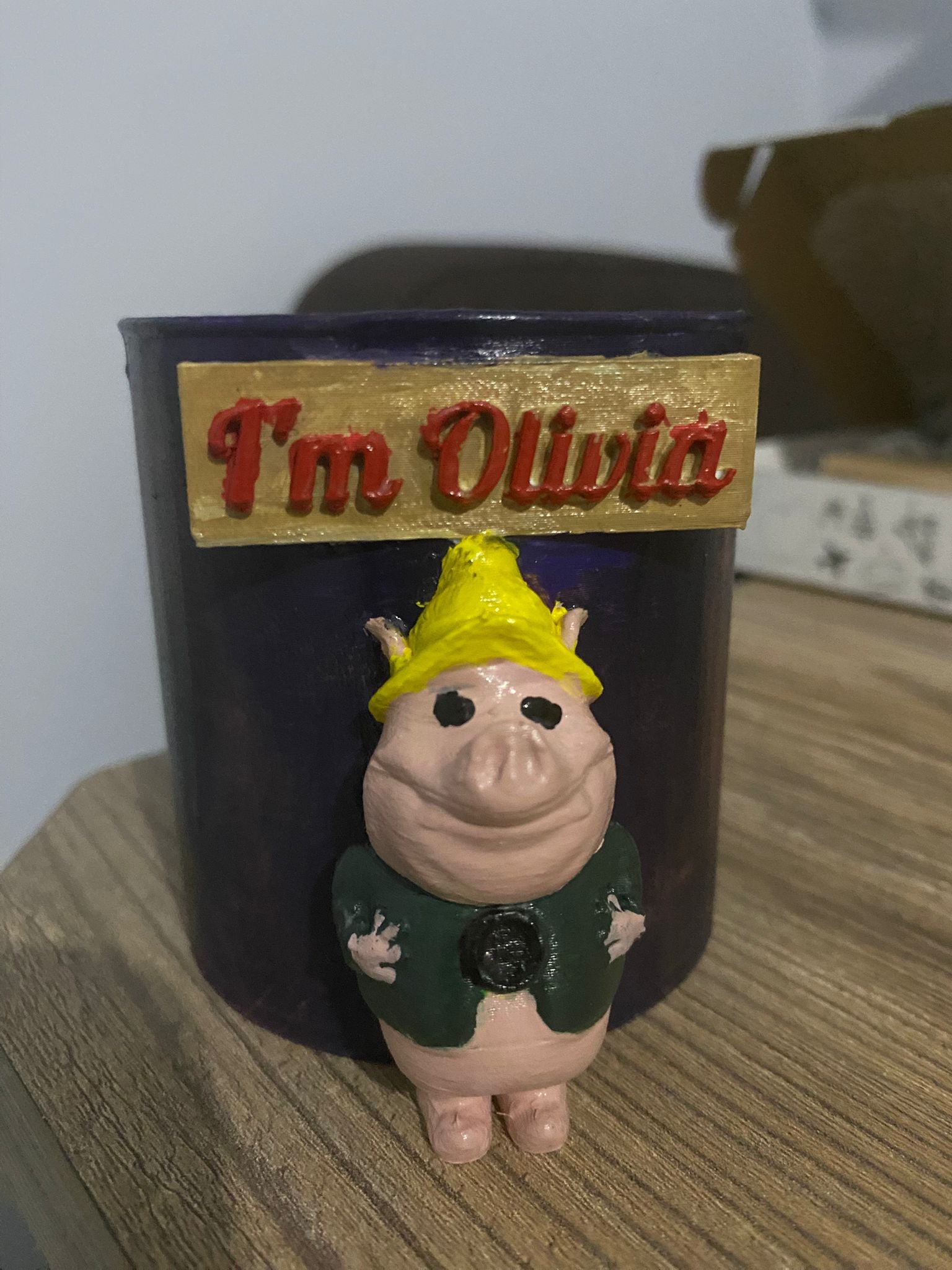 Personalized Name Pen Holder: 3D Printed Animal Desk Organizer