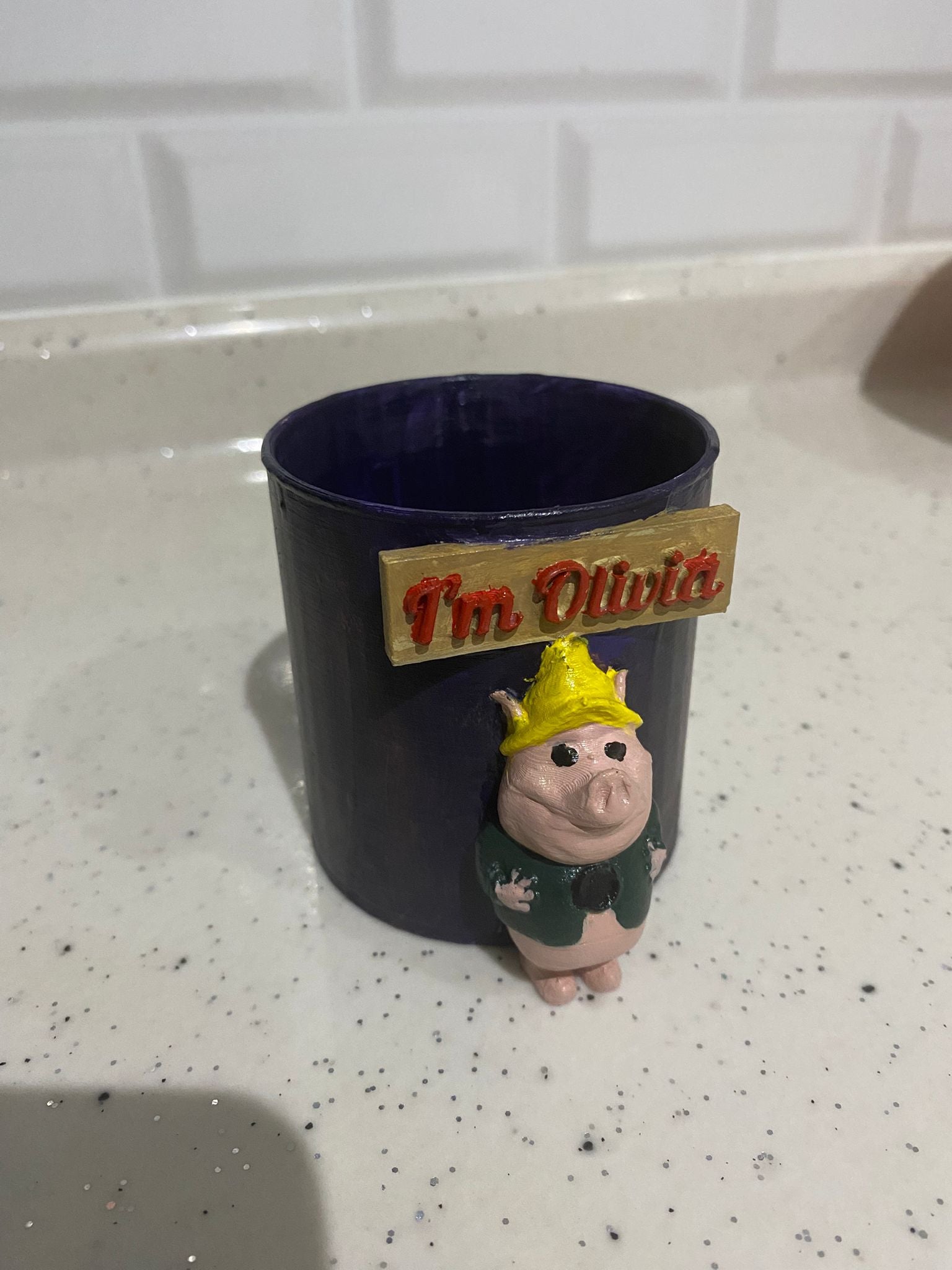 Personalized Name Pen Holder: 3D Printed Animal Desk Organizer