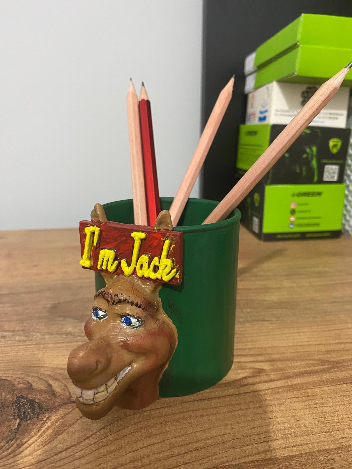 Funny Donkey Pen Holder: 3D Printed Desk Organizer & Plant Pot
