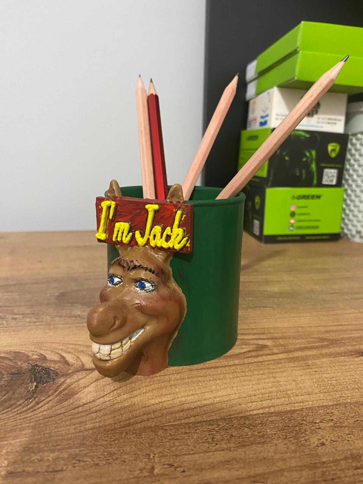 Funny Donkey Pen Holder: 3D Printed Desk Organizer & Plant Pot