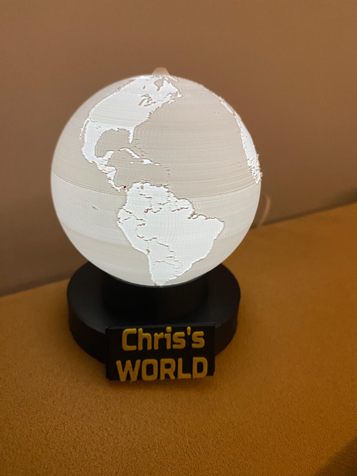 Personalized Globe Night Light – LED World Map Lamp