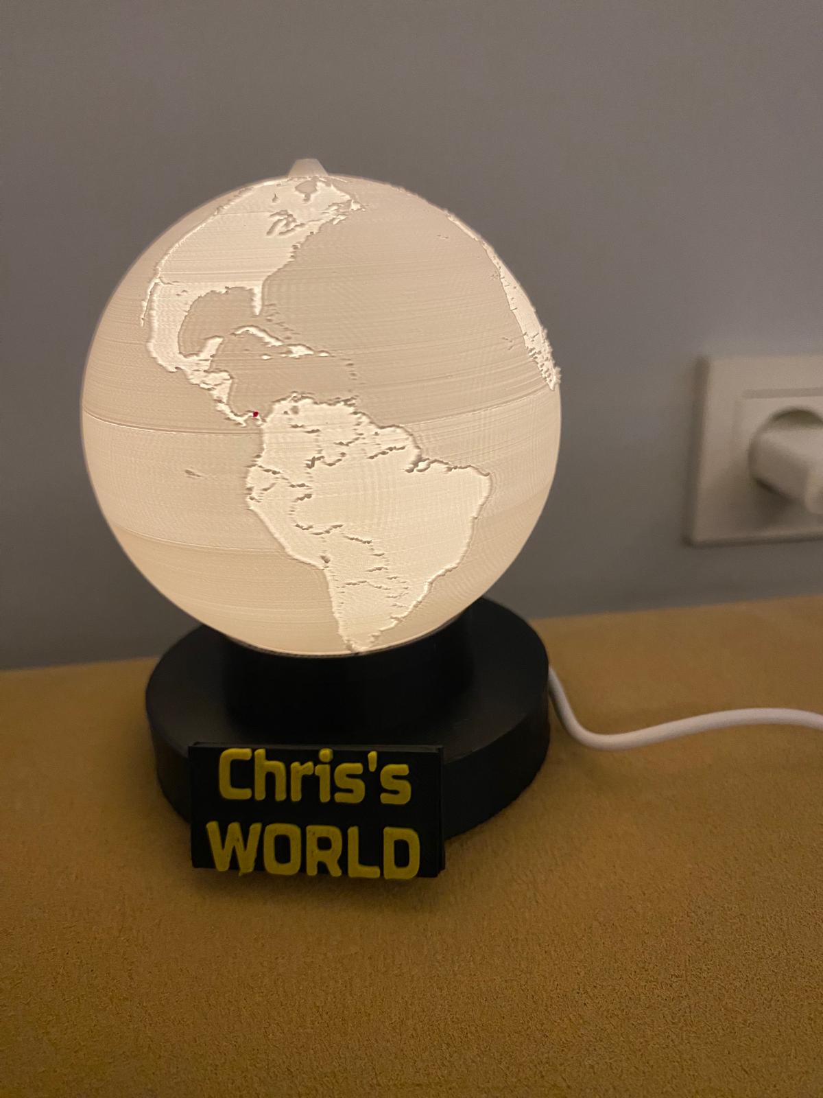 Personalized Globe Night Light – LED World Map Lamp