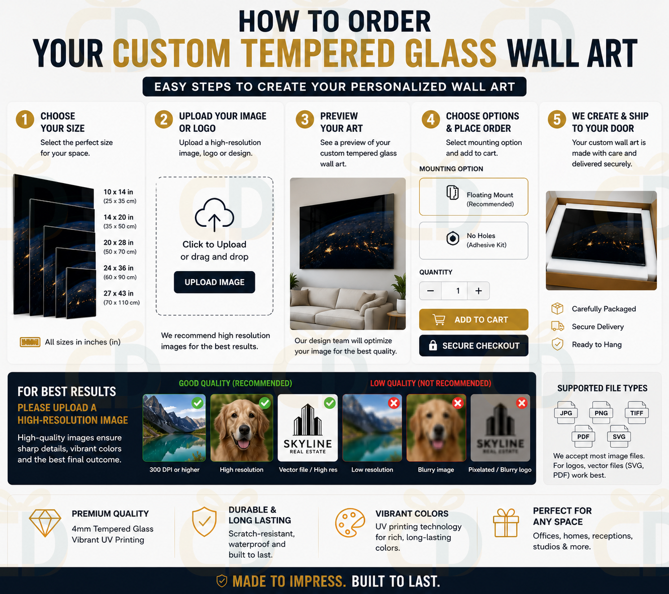 Custom Tempered Glass Wall Art – Personalized Photo & Business Logo Print