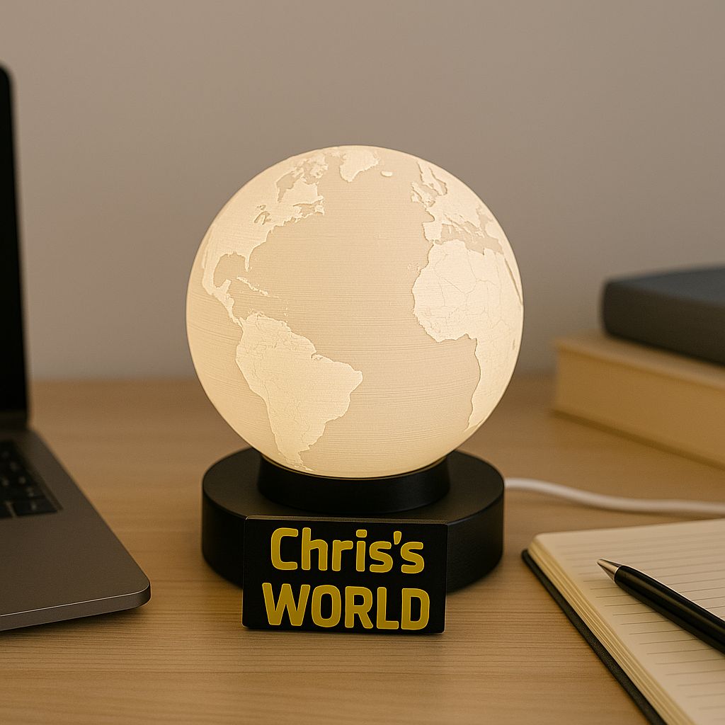 Personalized Globe Night Light – LED World Map Lamp