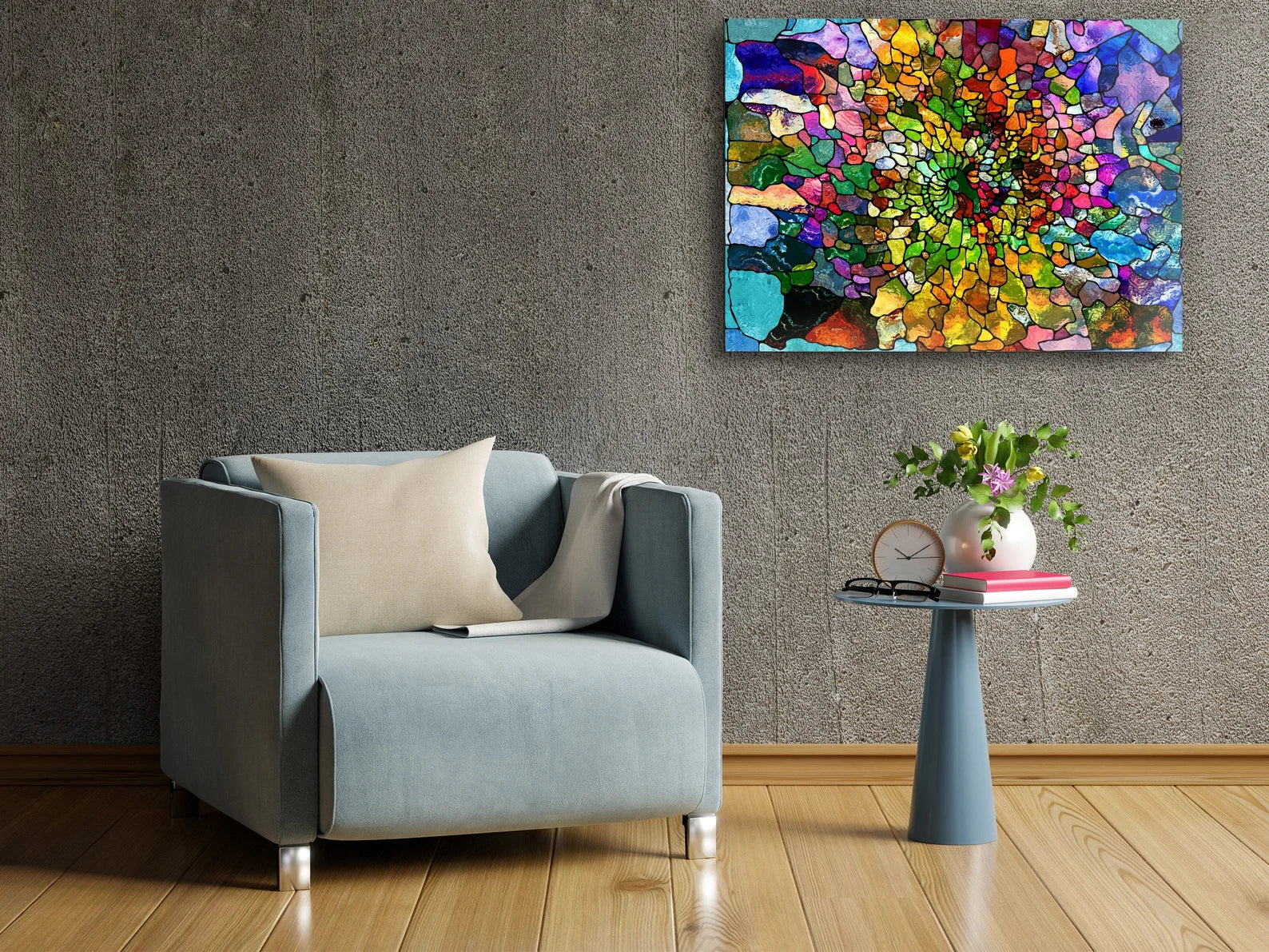 Glass Mosaic Wall Art Durable Panel Printing Decor Tempered Gift Large