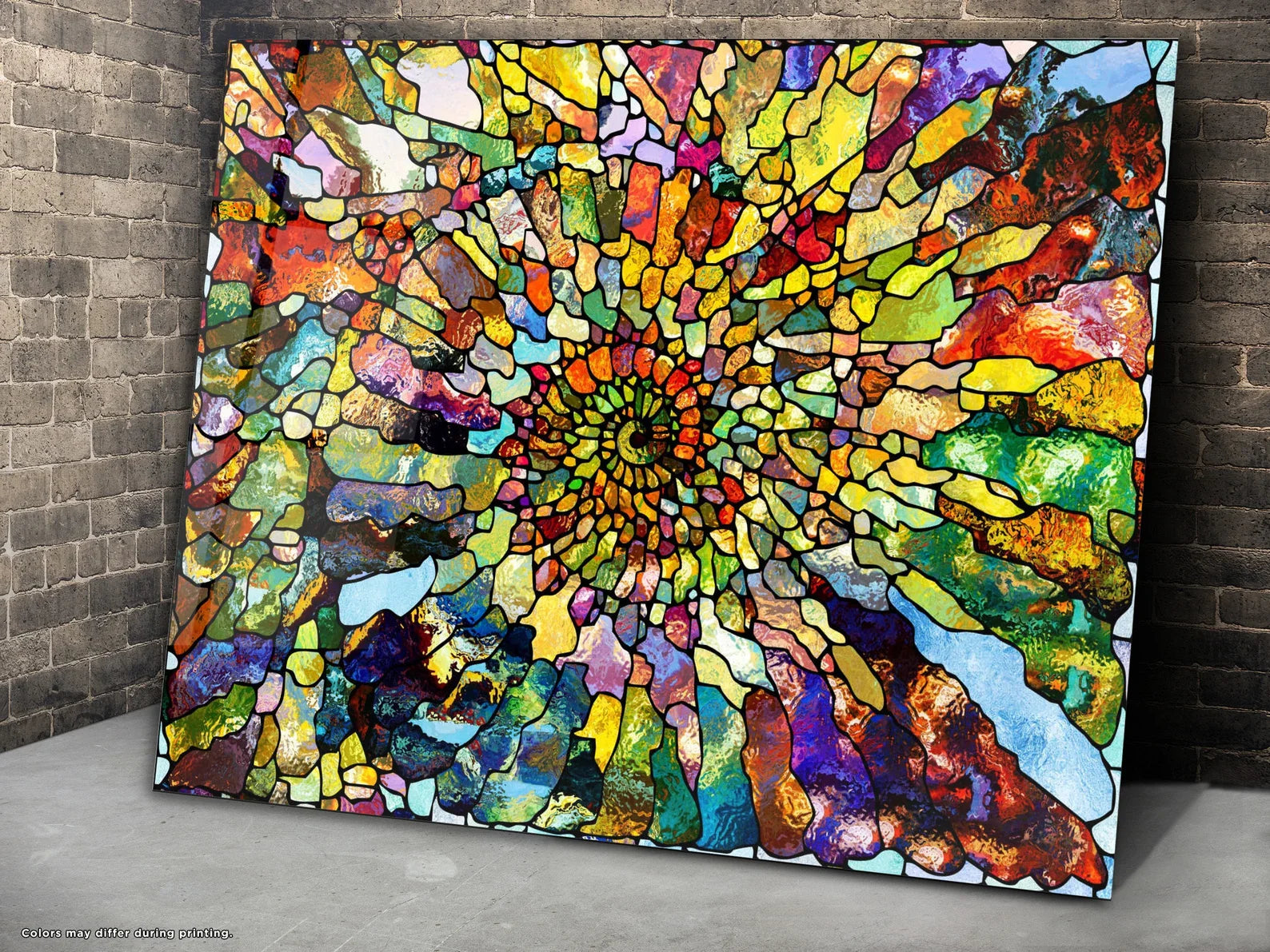 Glass Mosaic Wall Art Durable Panel Printing Decor Tempered Gift Large
