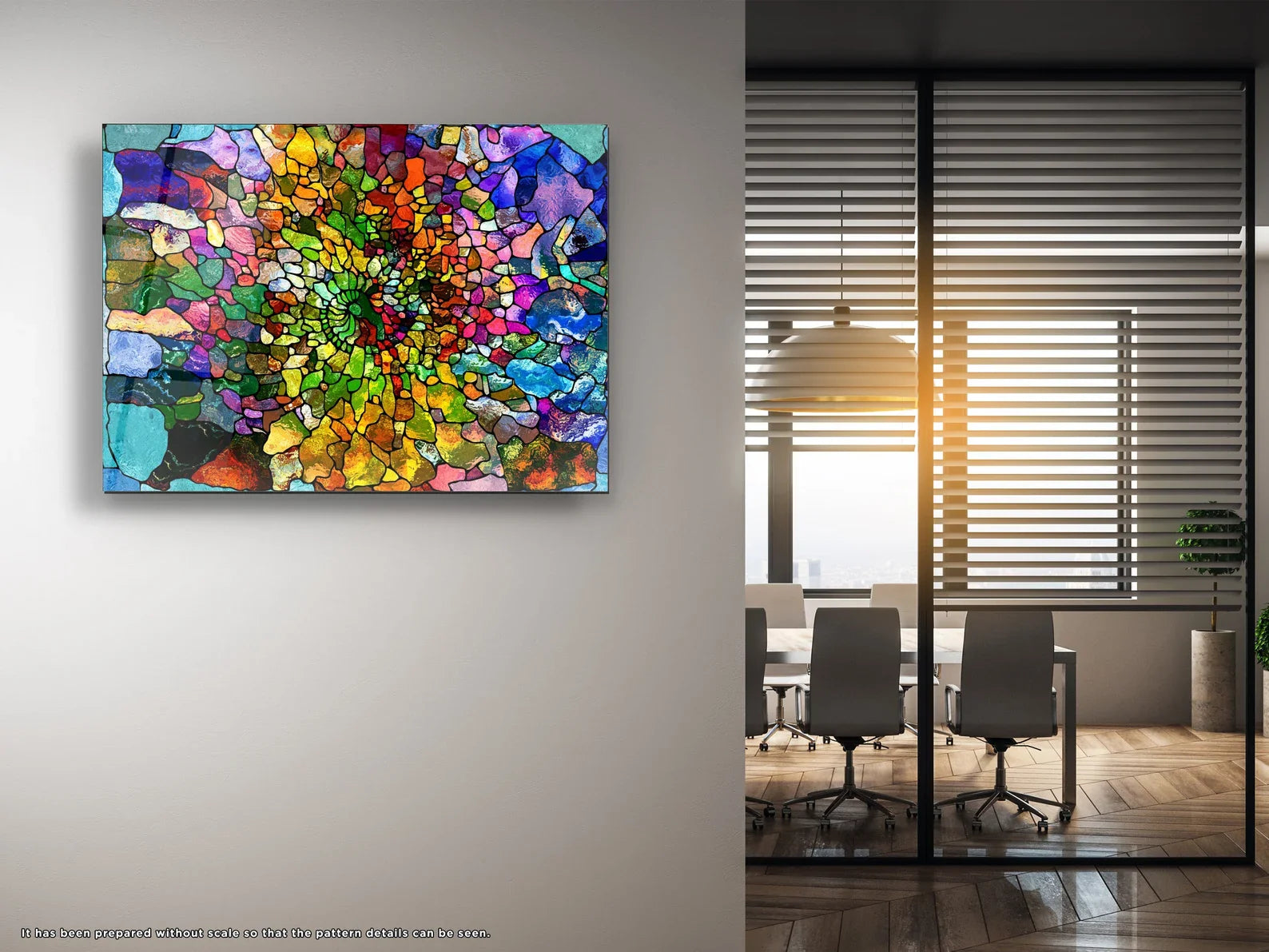 Glass Mosaic Wall Art Durable Panel Printing Decor Tempered Gift Large