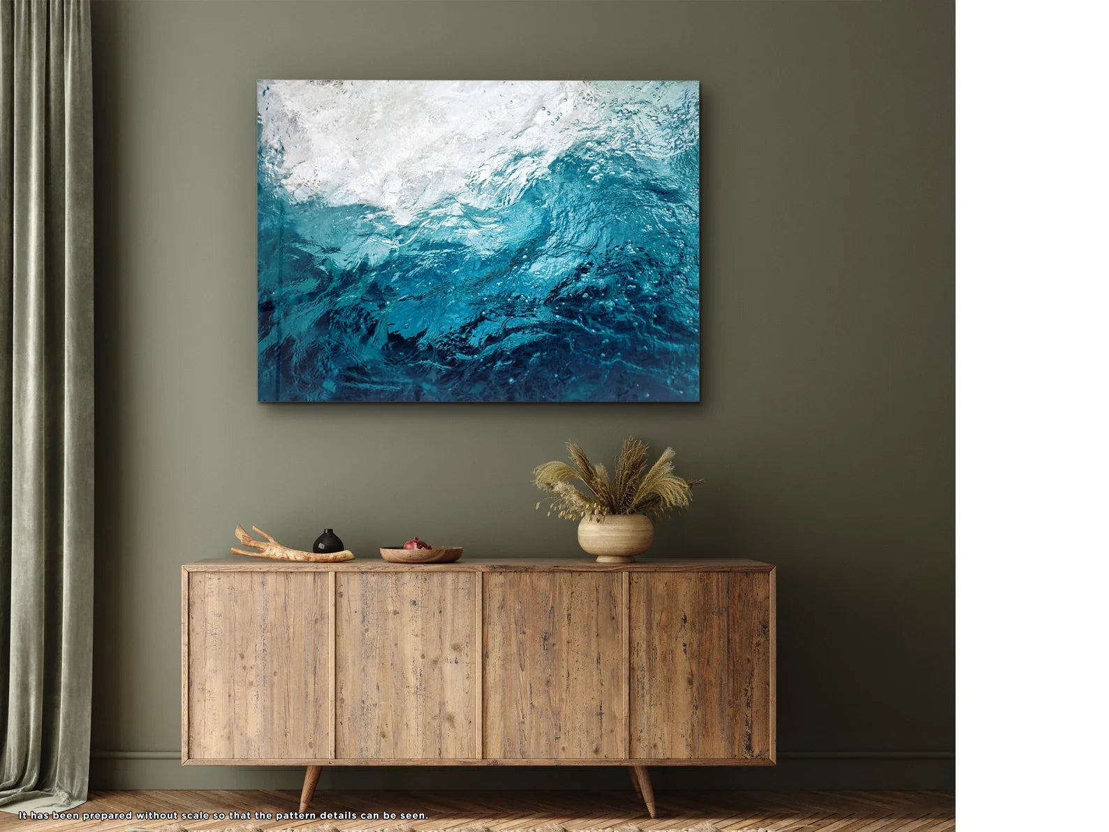 Waves Glass Wall Art Ocean Tempered Large Housewarming Gift Decor
