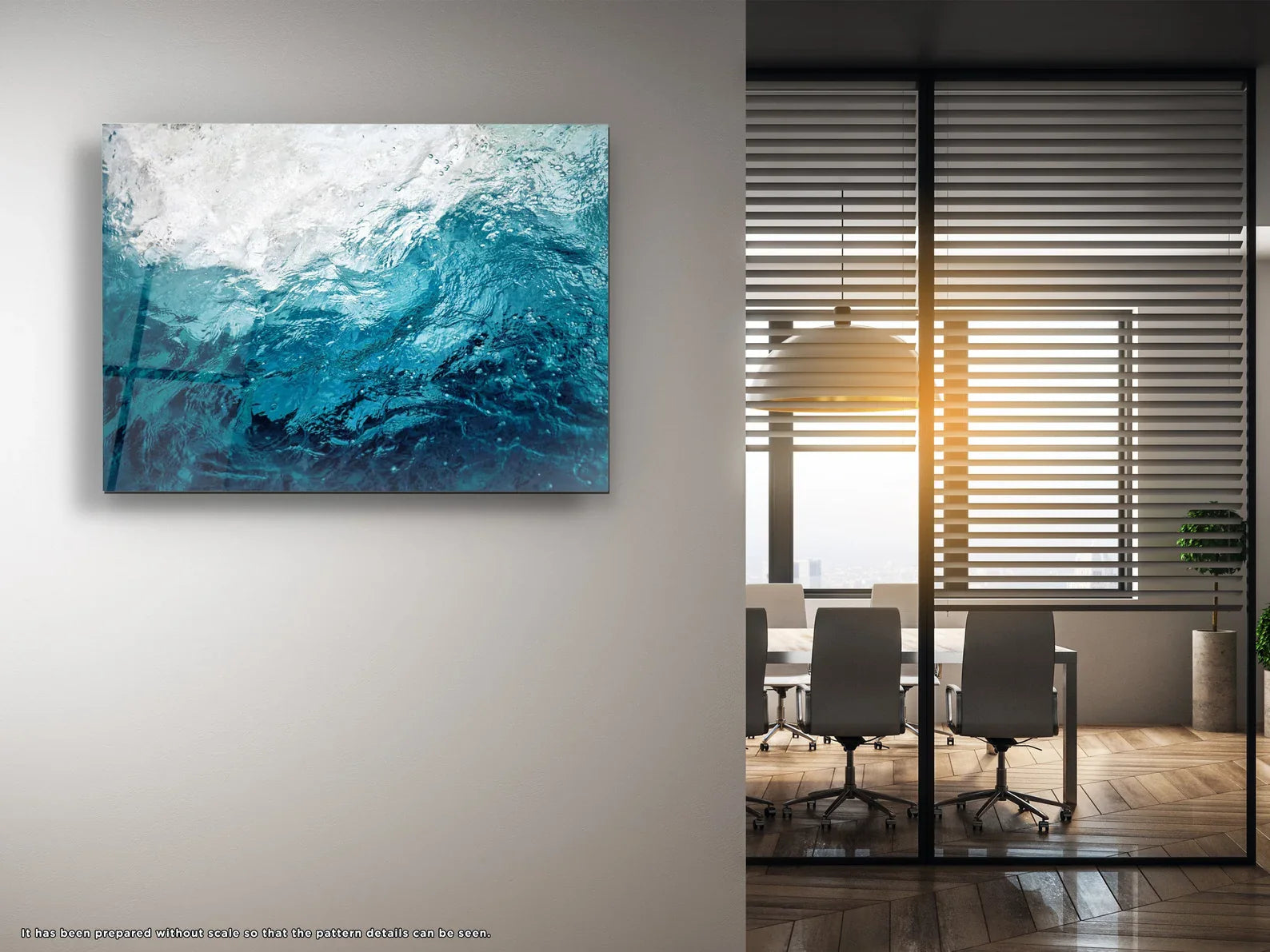 Waves Glass Wall Art Ocean Tempered Large Housewarming Gift Decor