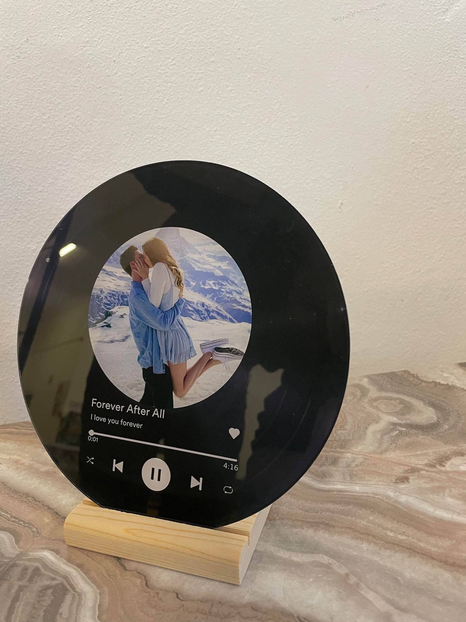 Personalized Song & Photo Acrylic Plaque - Sentimental Music Gift
