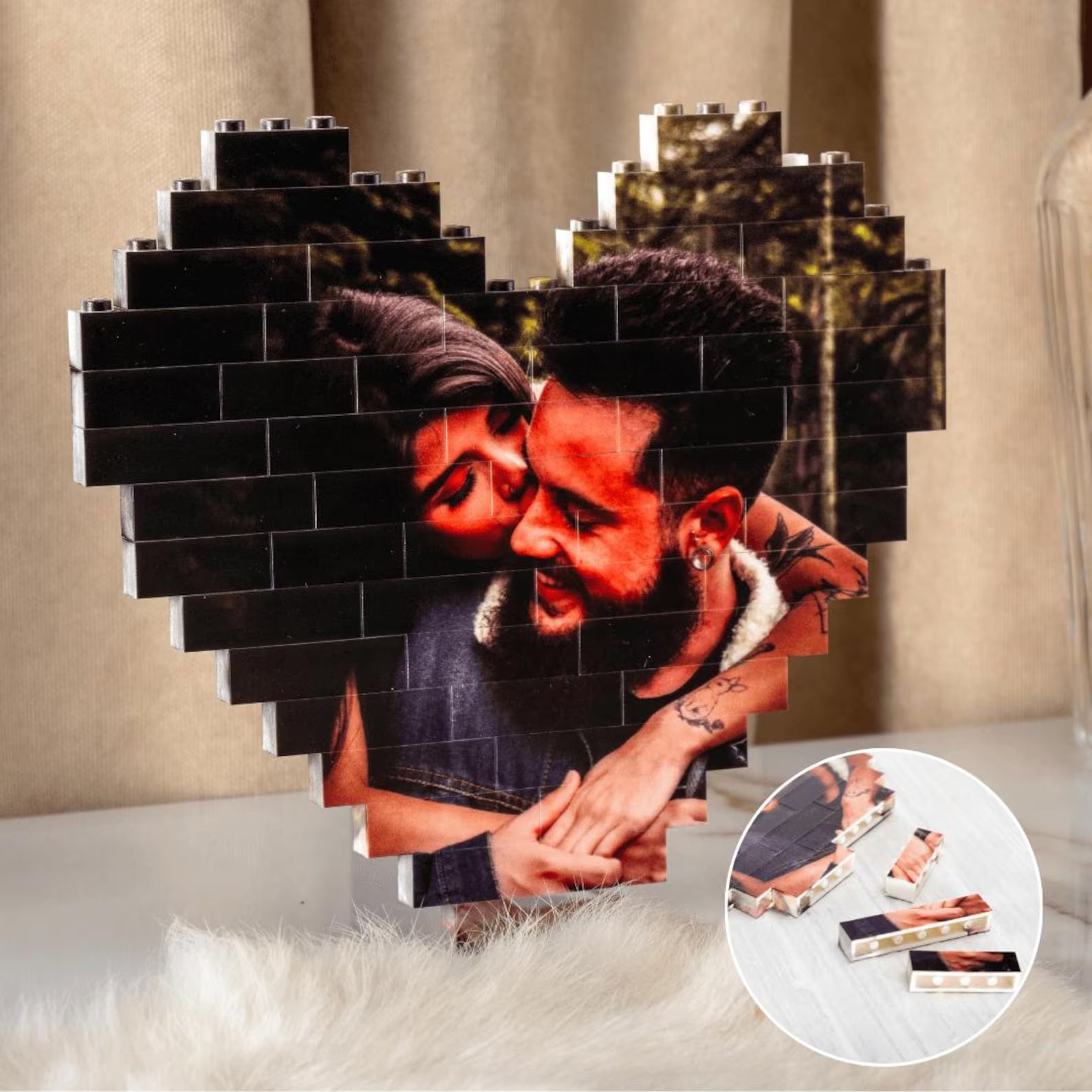 Personalized Heart-Shaped Photo Puzzle – Anniversary Gift