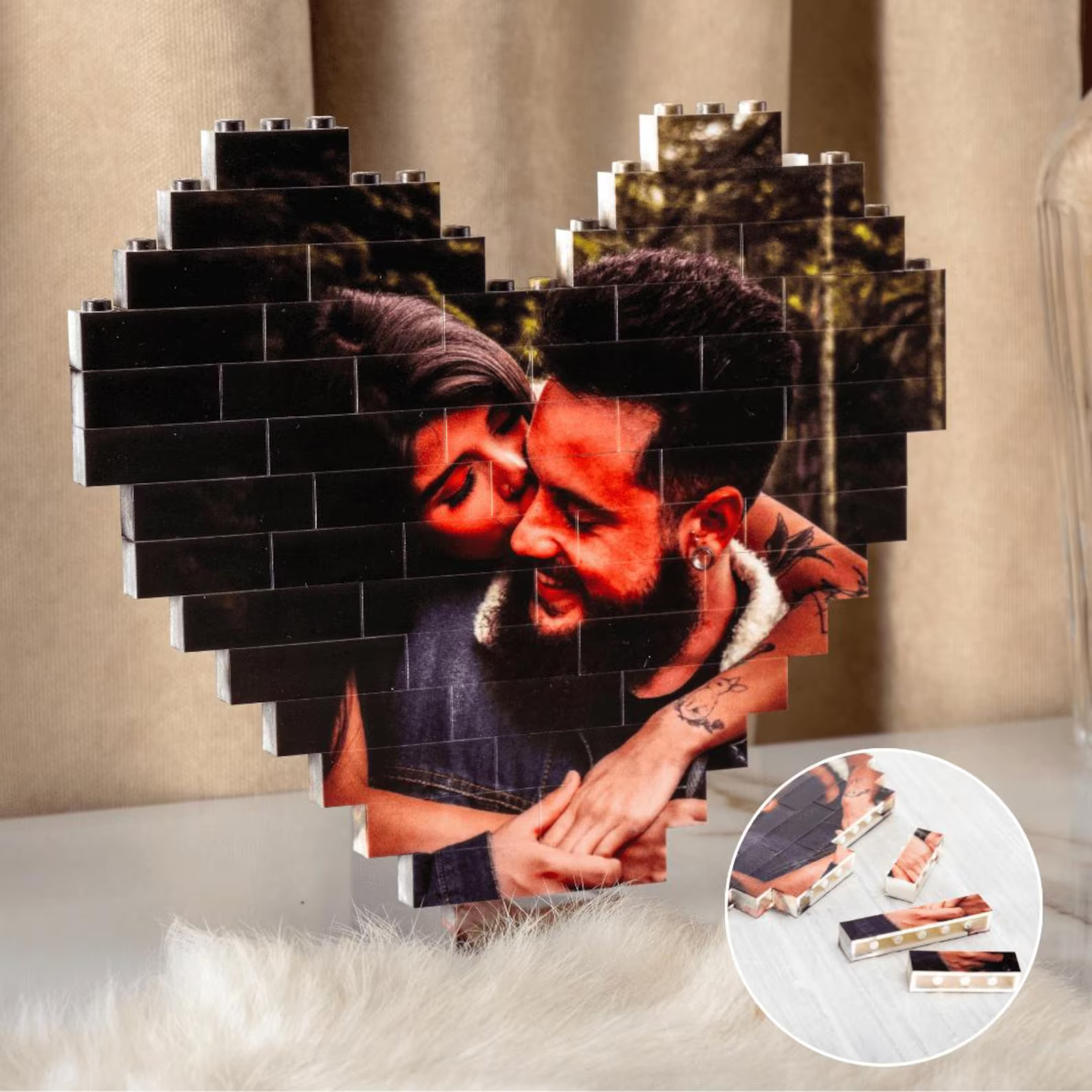 Personalized Heart-Shaped Photo Puzzle – Anniversary Gift