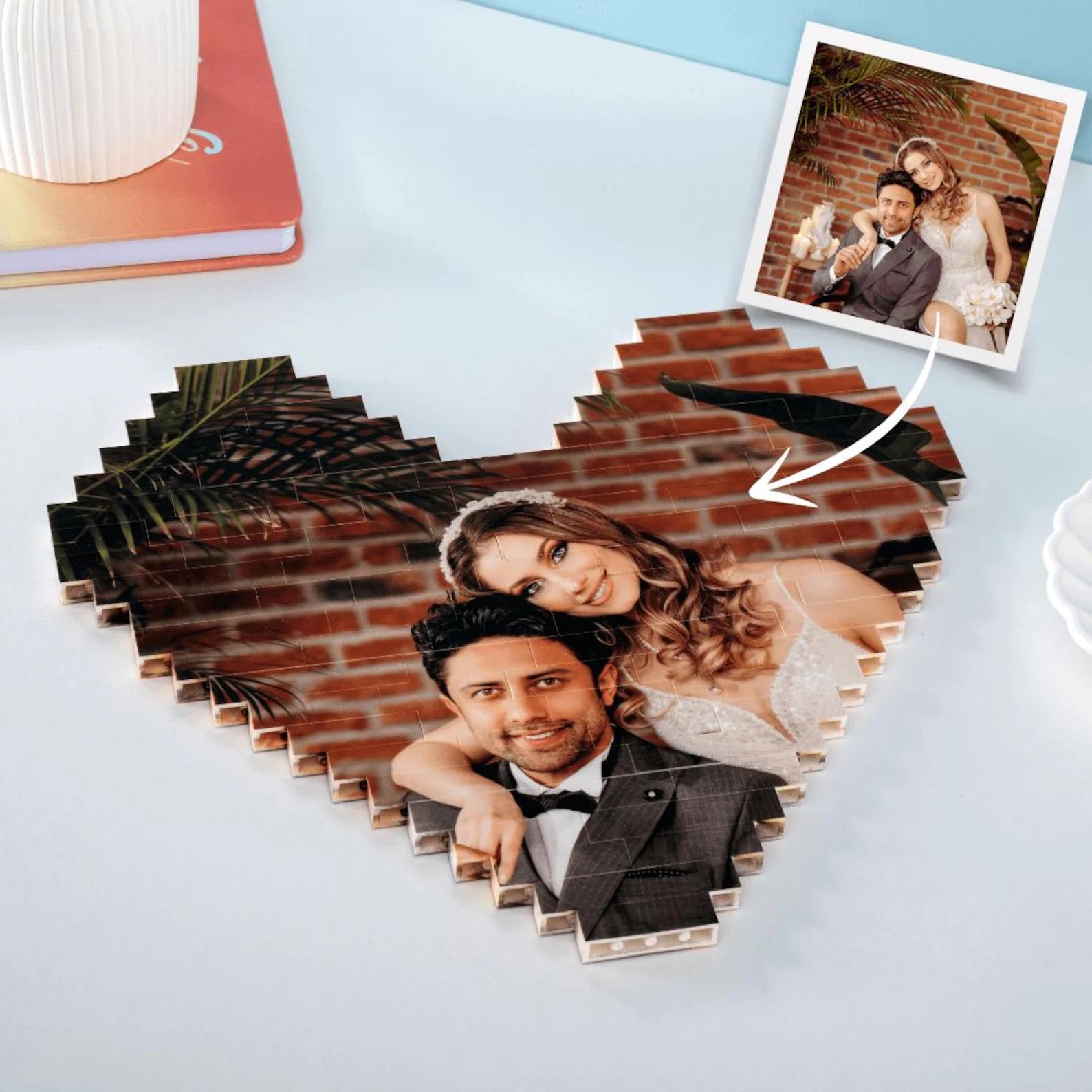Personalized Heart-Shaped Photo Puzzle – Anniversary Gift